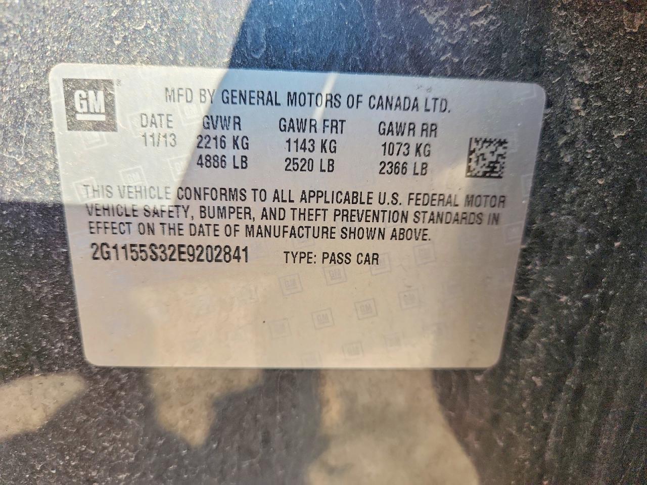 2014 Chevrolet Impala Ltz Gray vin: 2G1155S32E9202841