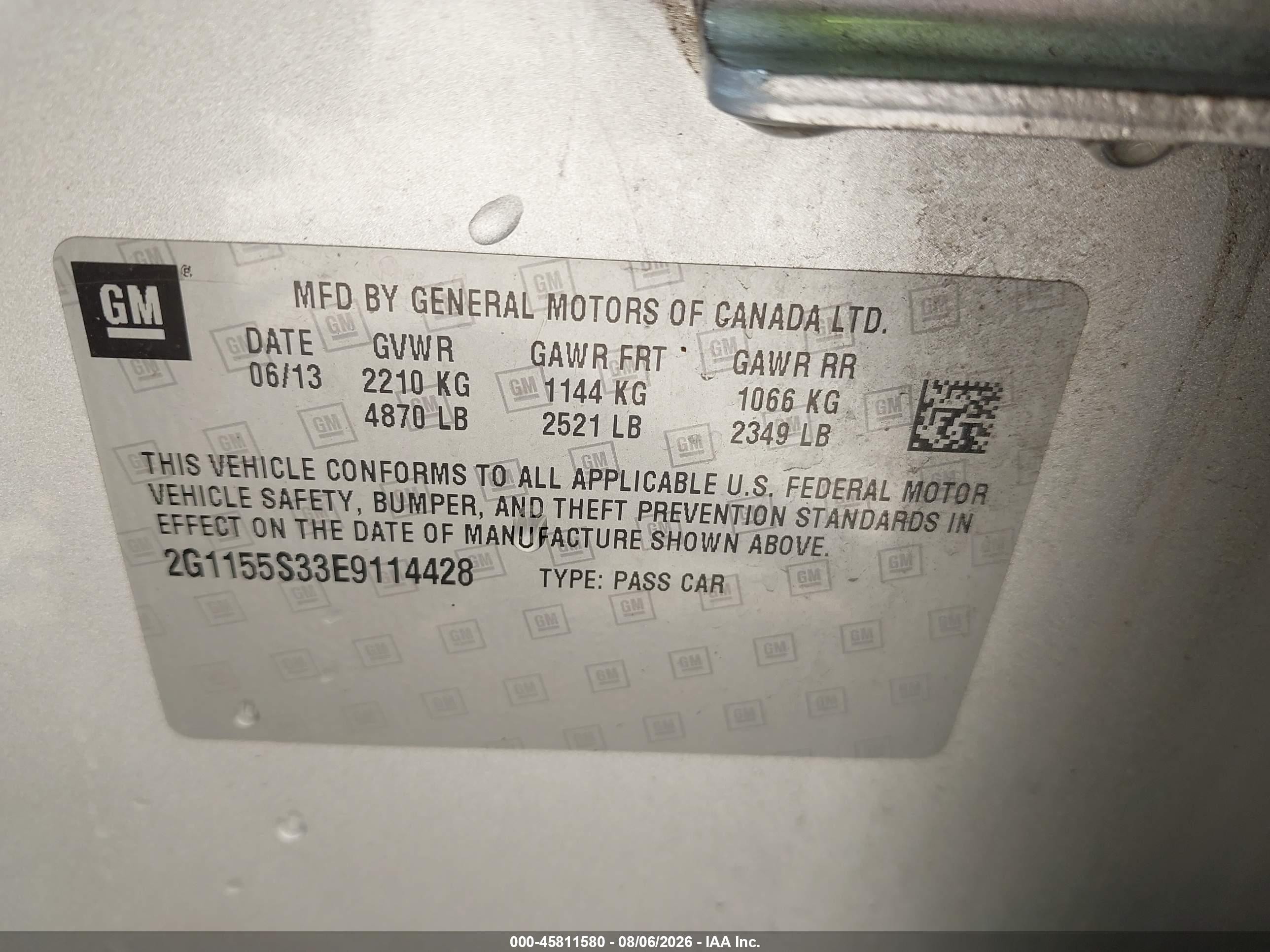 2014 Chevrolet Impala 2lz Silver vin: 2G1155S33E9114428