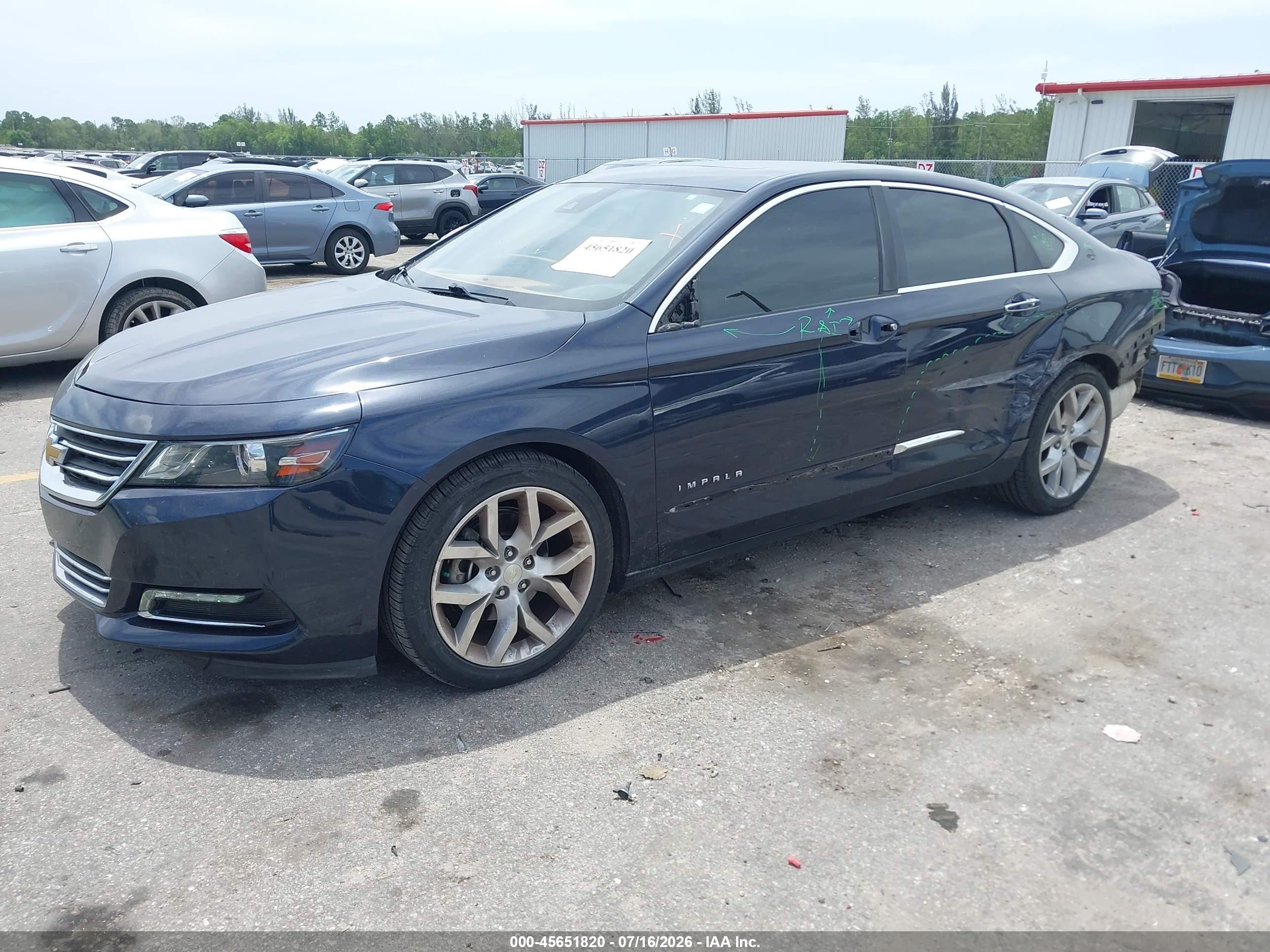 2014 Chevrolet Impala 2lz Blue vin: 2G1155S35E9145499