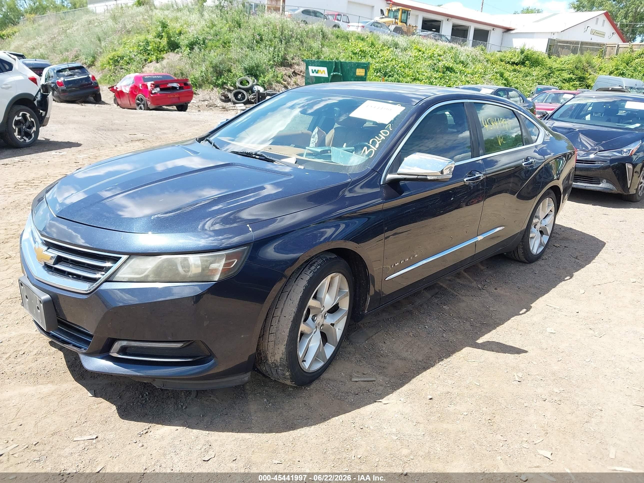 2014 Chevrolet Impala 2lz Синий vin: 2G1155S36E9103892