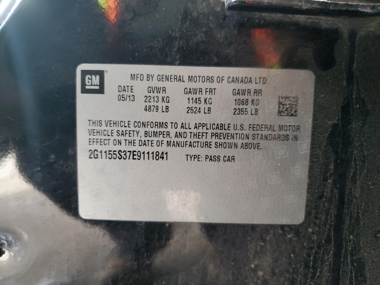 2014 Chevrolet Impala Ltz Черный vin: 2G1155S37E9111841