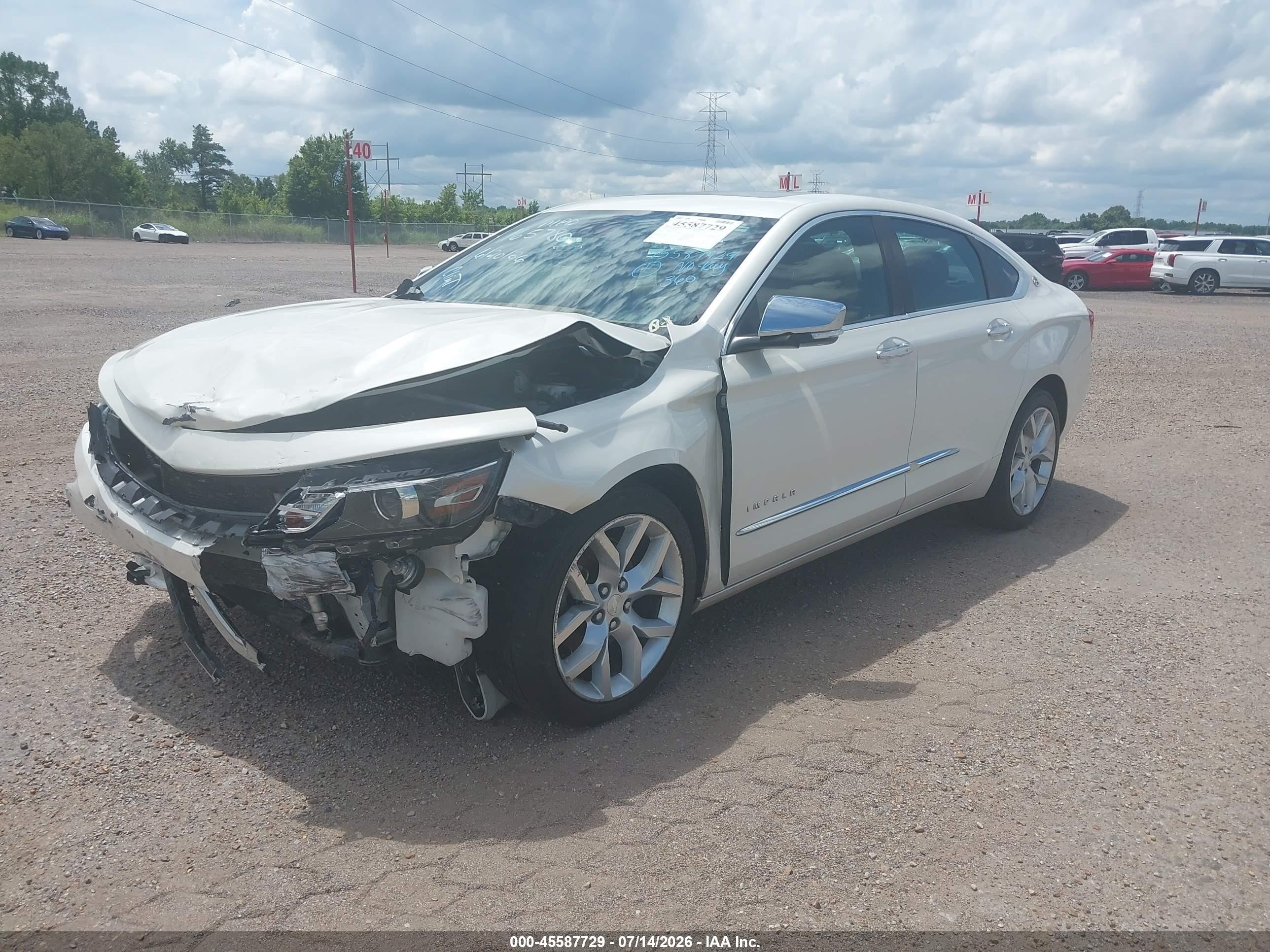 2014 Chevrolet Impala 2lz White vin: 2G1155S38E9165780