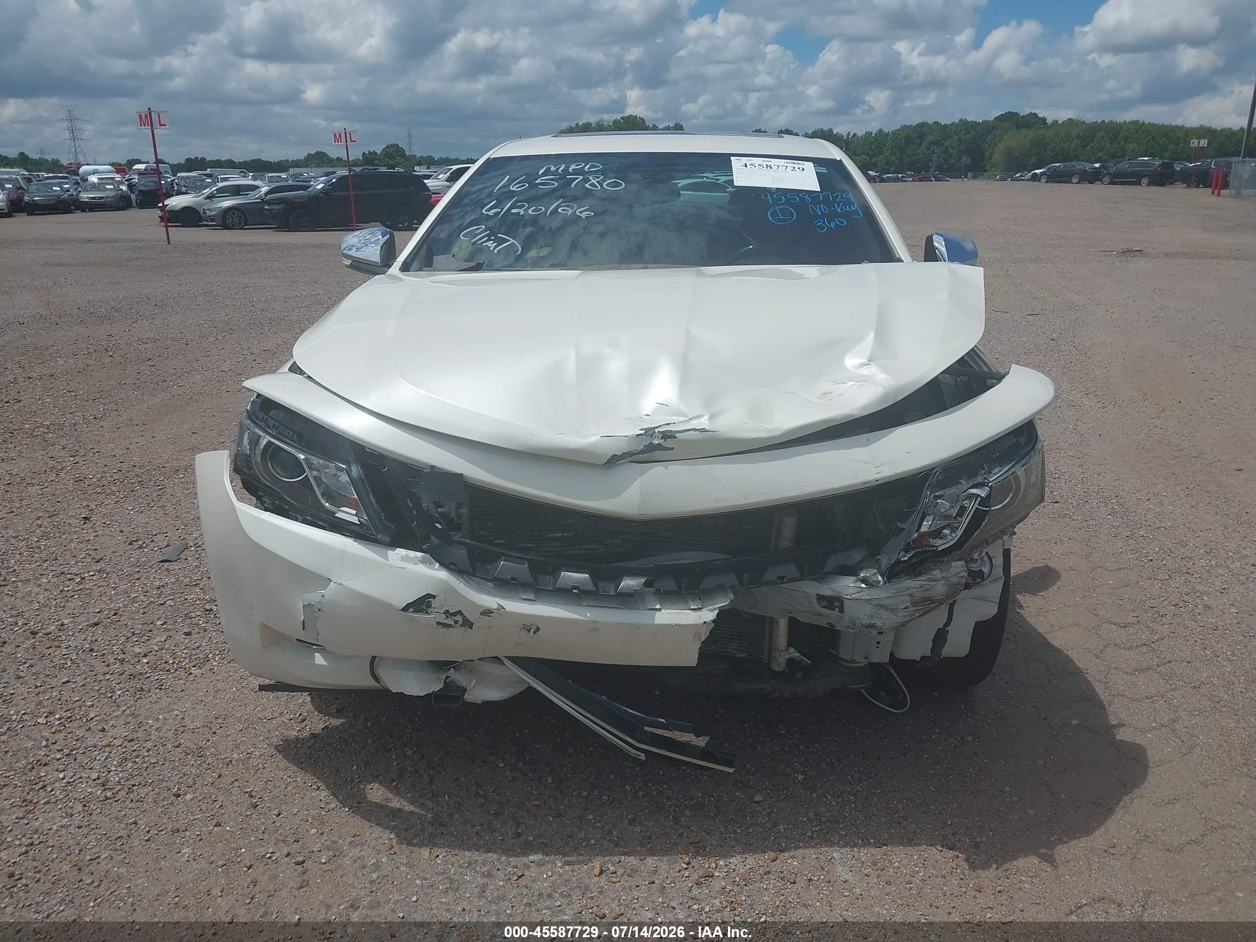 2014 Chevrolet Impala 2lz White vin: 2G1155S38E9165780