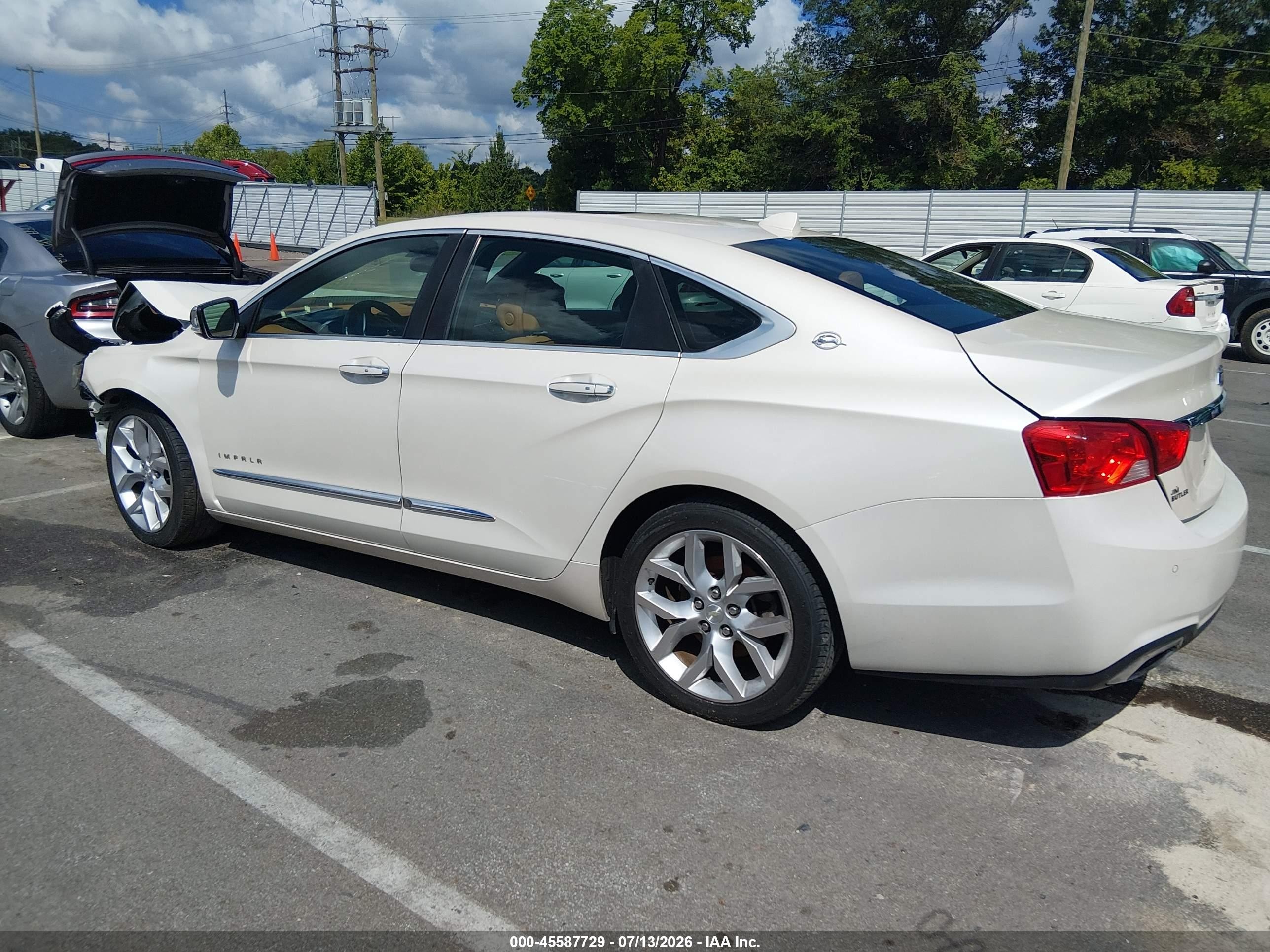 2014 Chevrolet Impala 2lz White vin: 2G1155S38E9165780