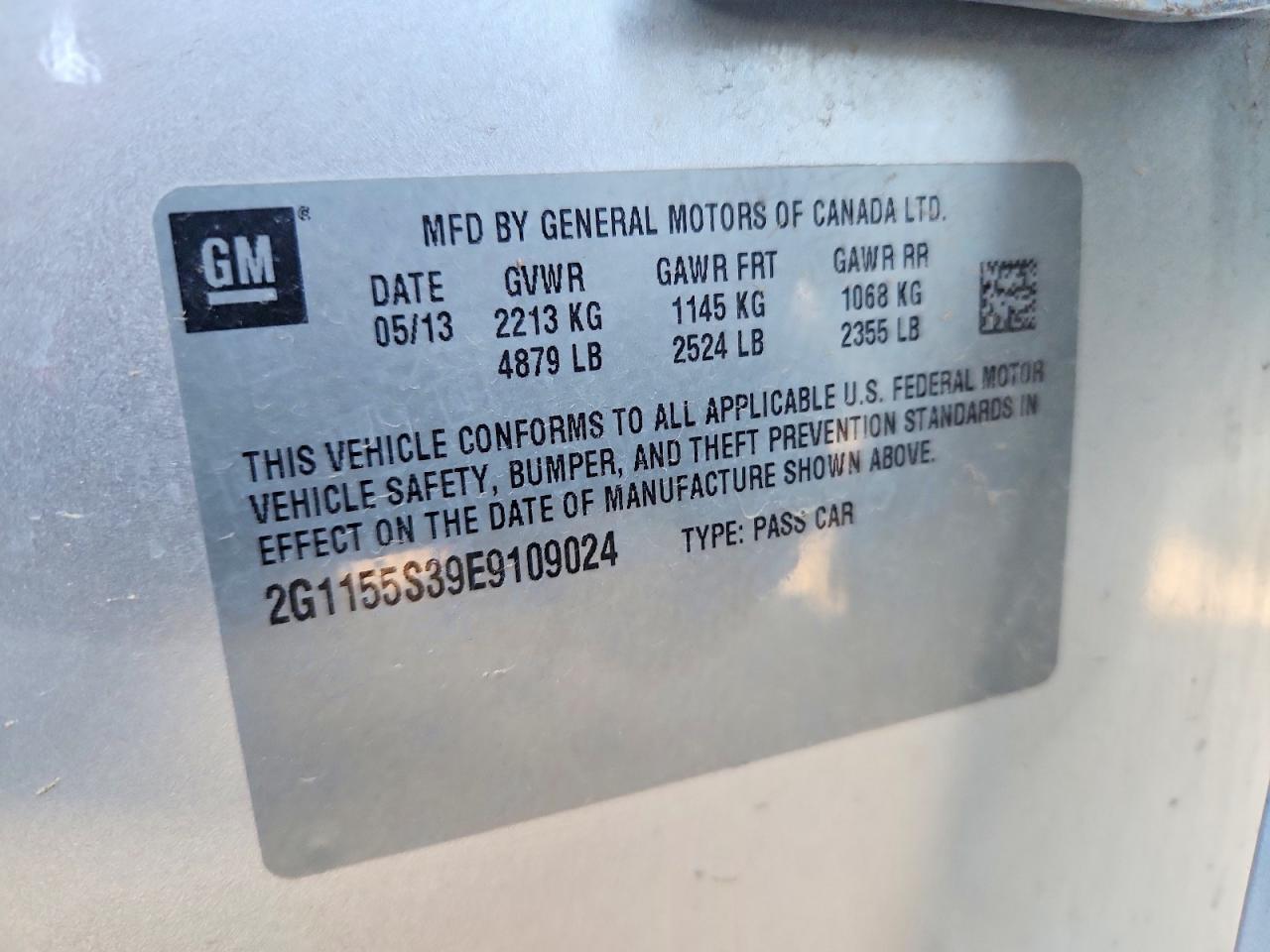 2014 Chevrolet Impala Ltz Серебряный vin: 2G1155S39E9109024