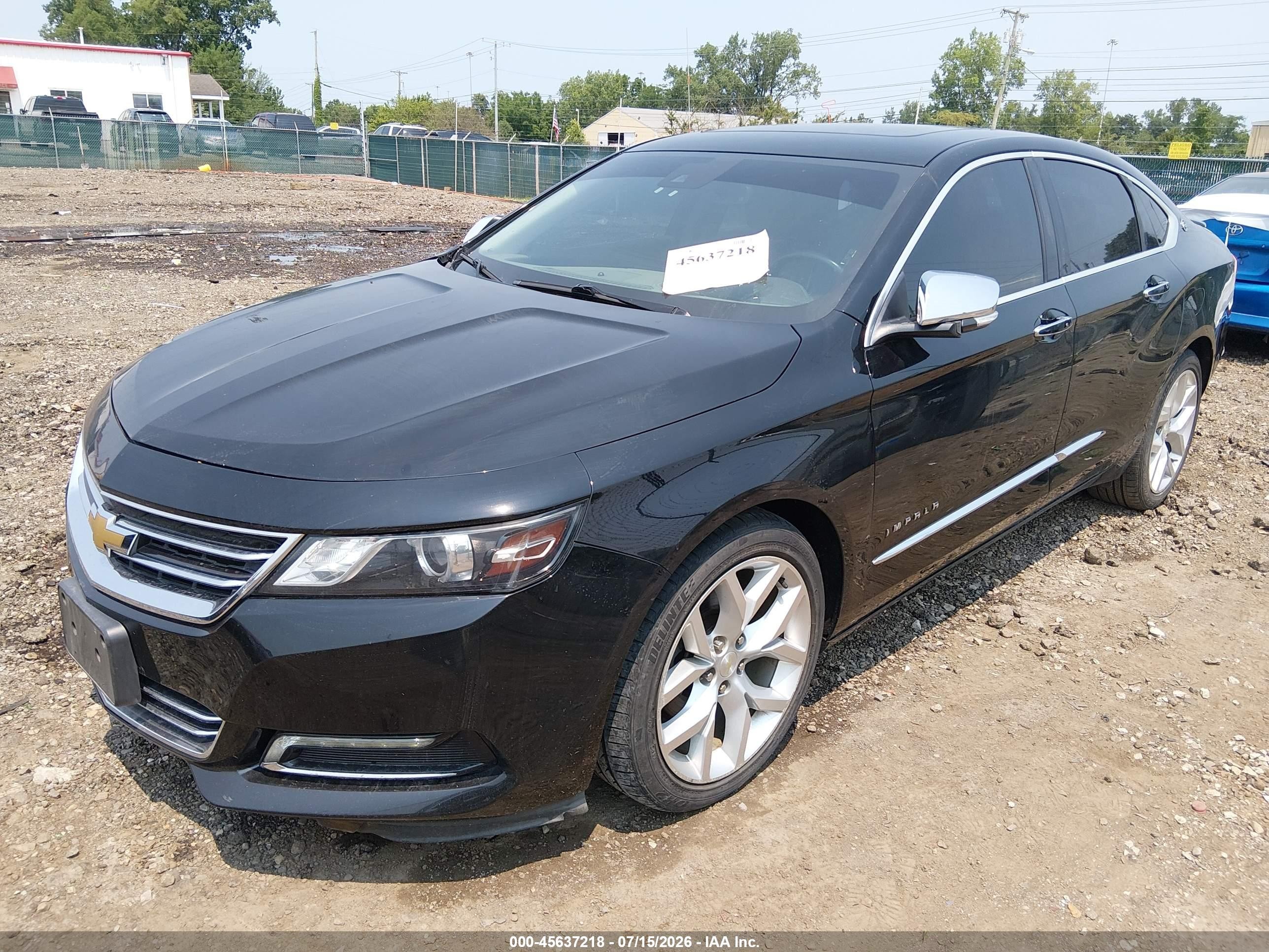 2015 Chevrolet Impala 2lz Black vin: 2G1165S33F9190259