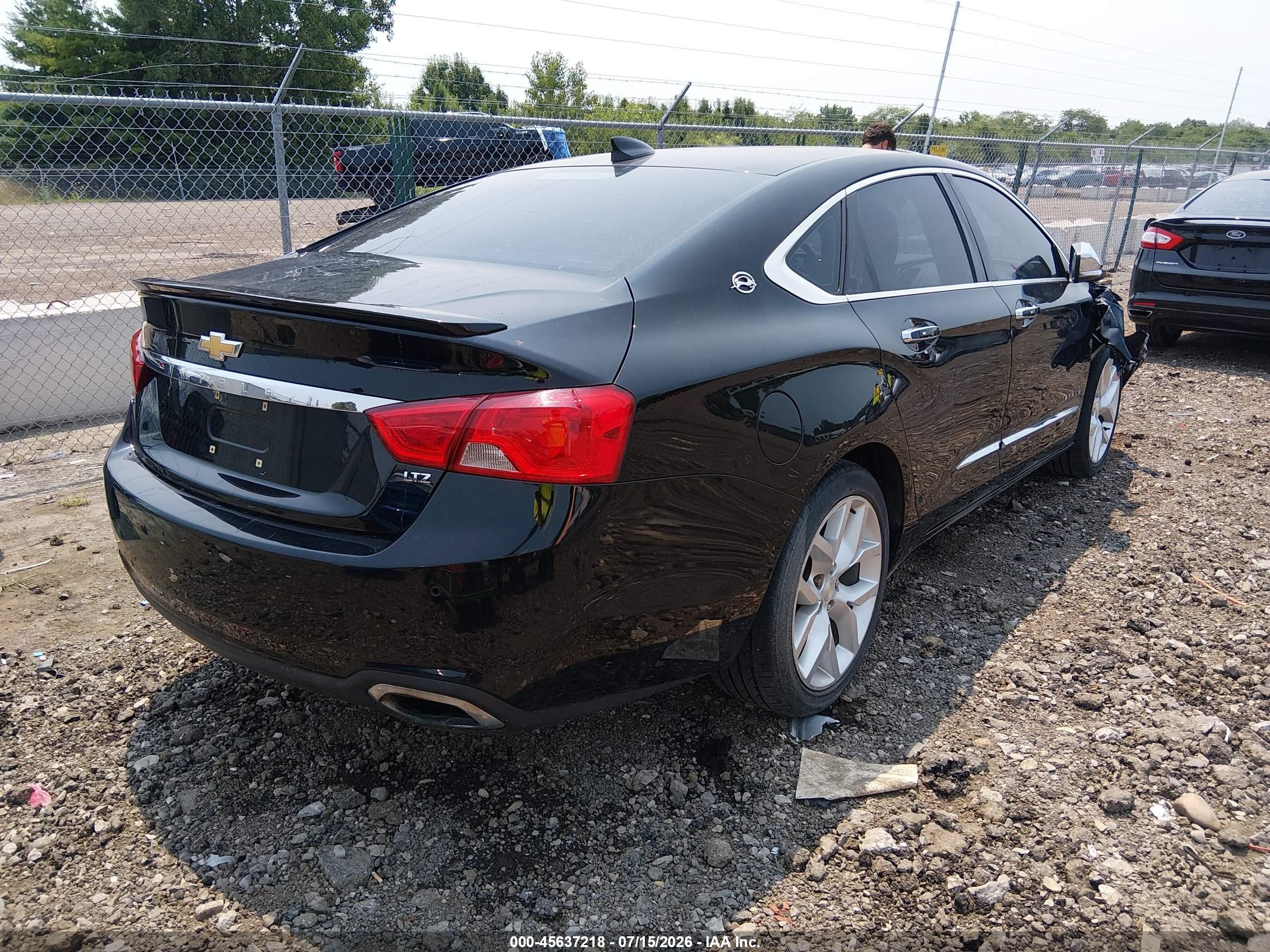 2015 Chevrolet Impala 2lz Black vin: 2G1165S33F9190259