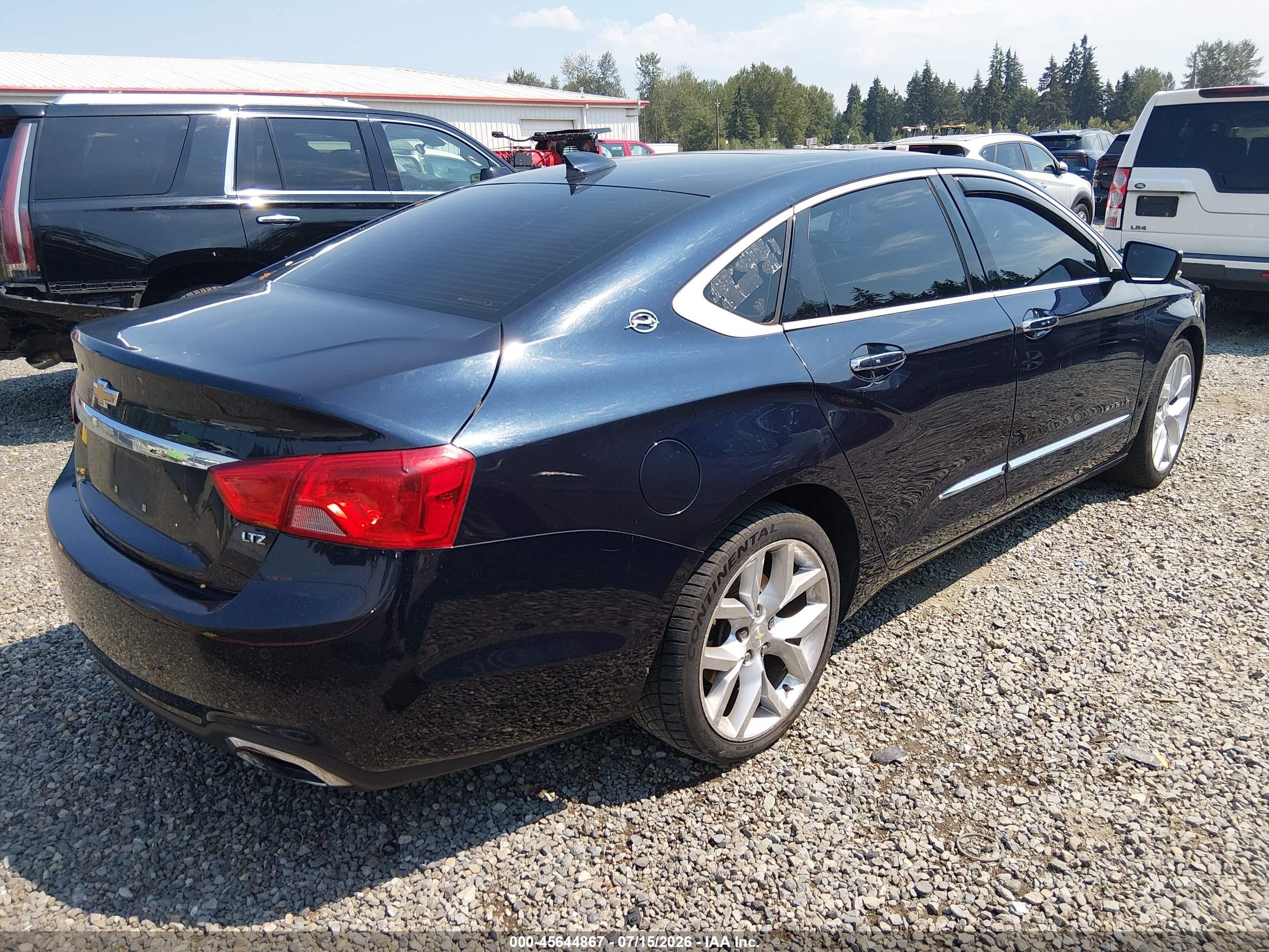 2015 Chevrolet Impala 2lz Blue vin: 2G1165S33F9269365