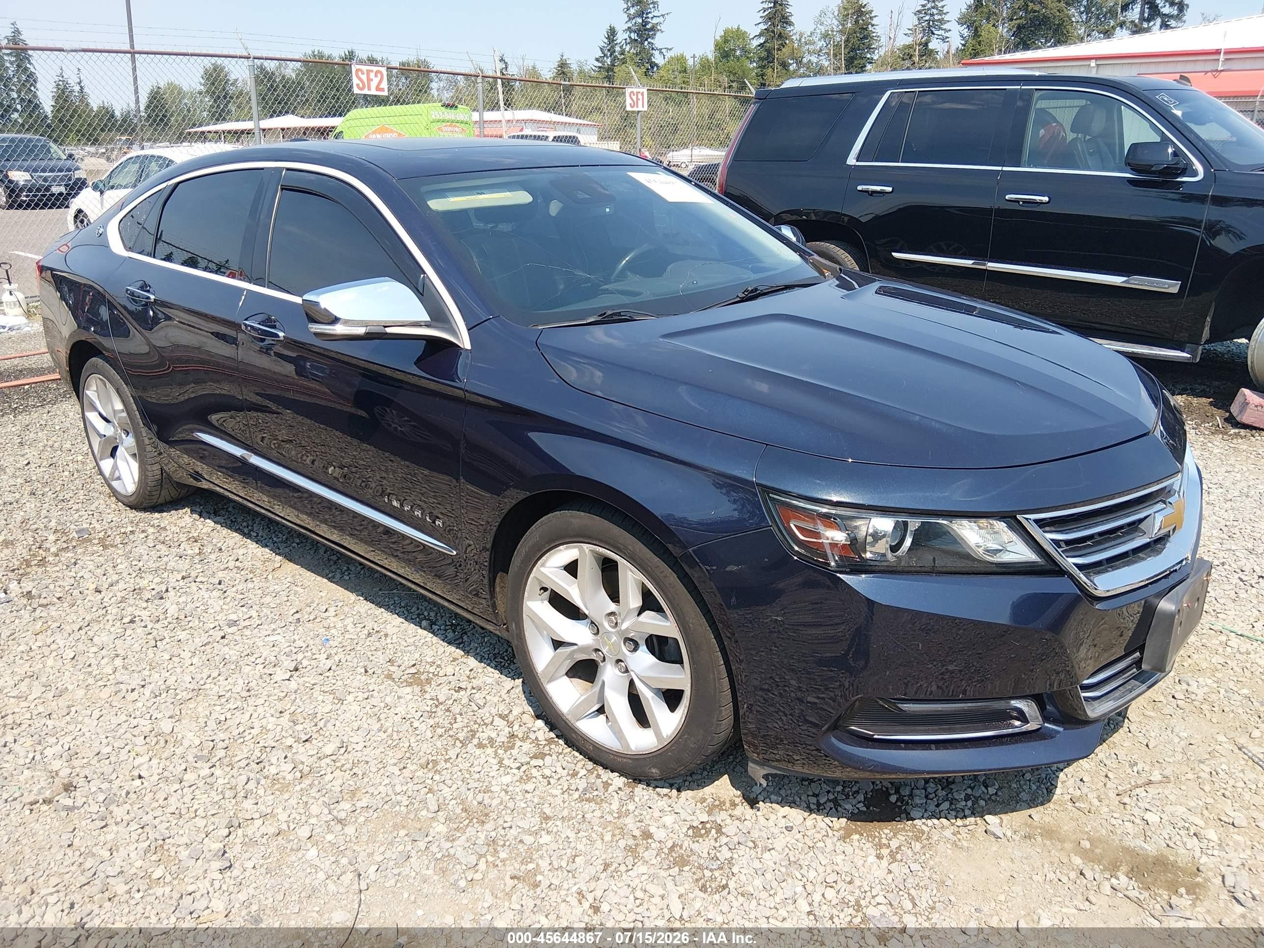 2015 Chevrolet Impala 2lz Blue vin: 2G1165S33F9269365