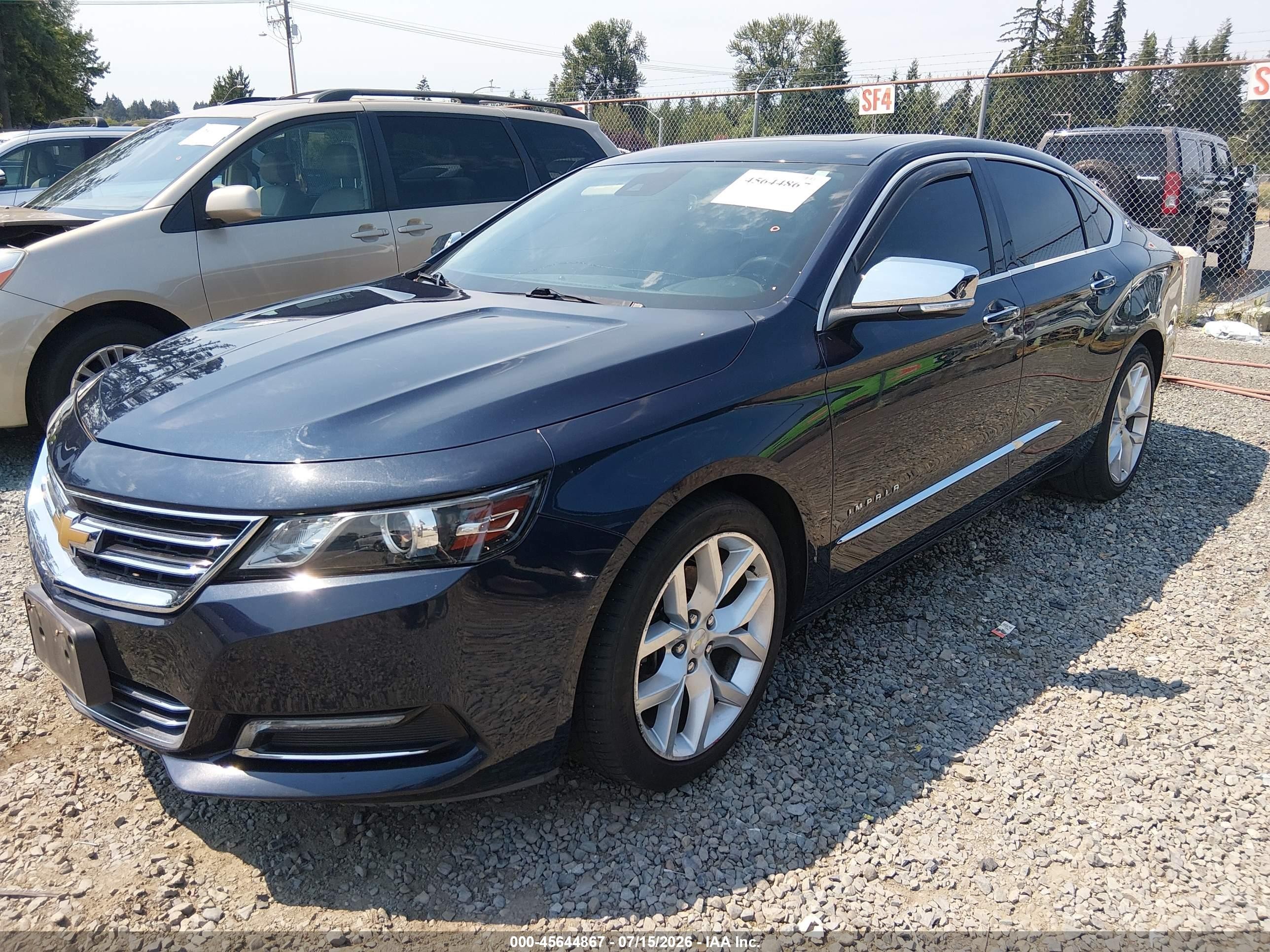 2015 Chevrolet Impala 2lz Blue vin: 2G1165S33F9269365