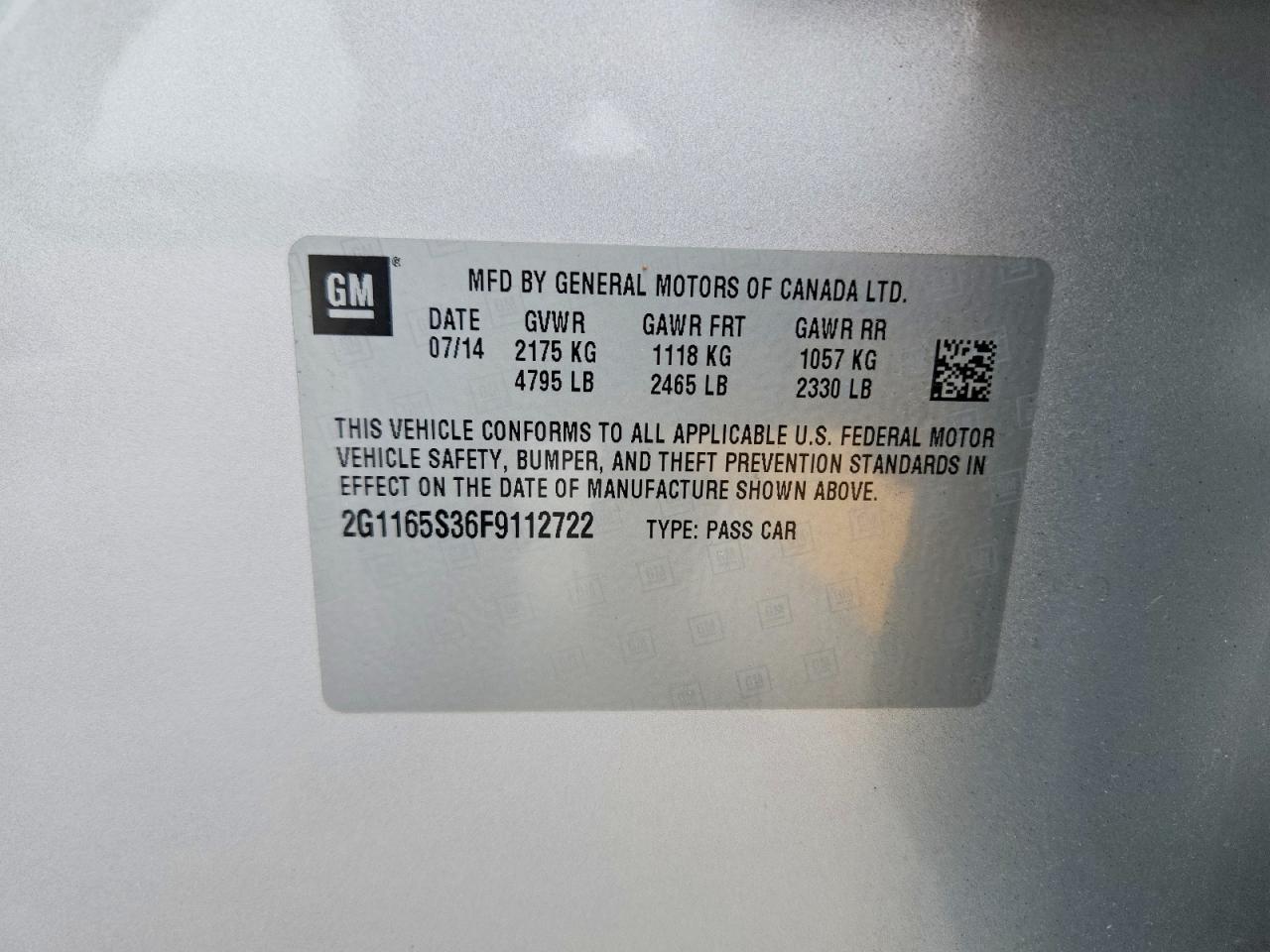 2015 Chevrolet Impala Ltz Silver vin: 2G1165S36F9112722