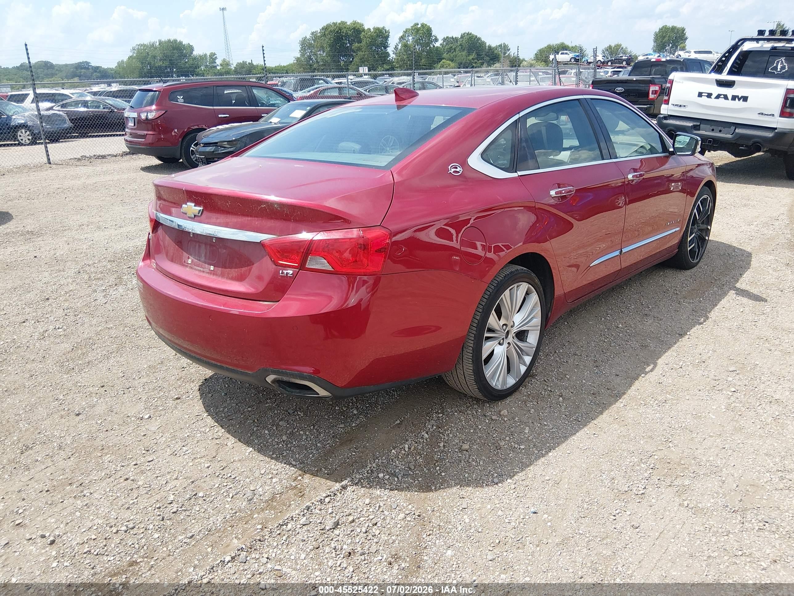 2015 Chevrolet Impala 2lz Red vin: 2G1165S39F9185647