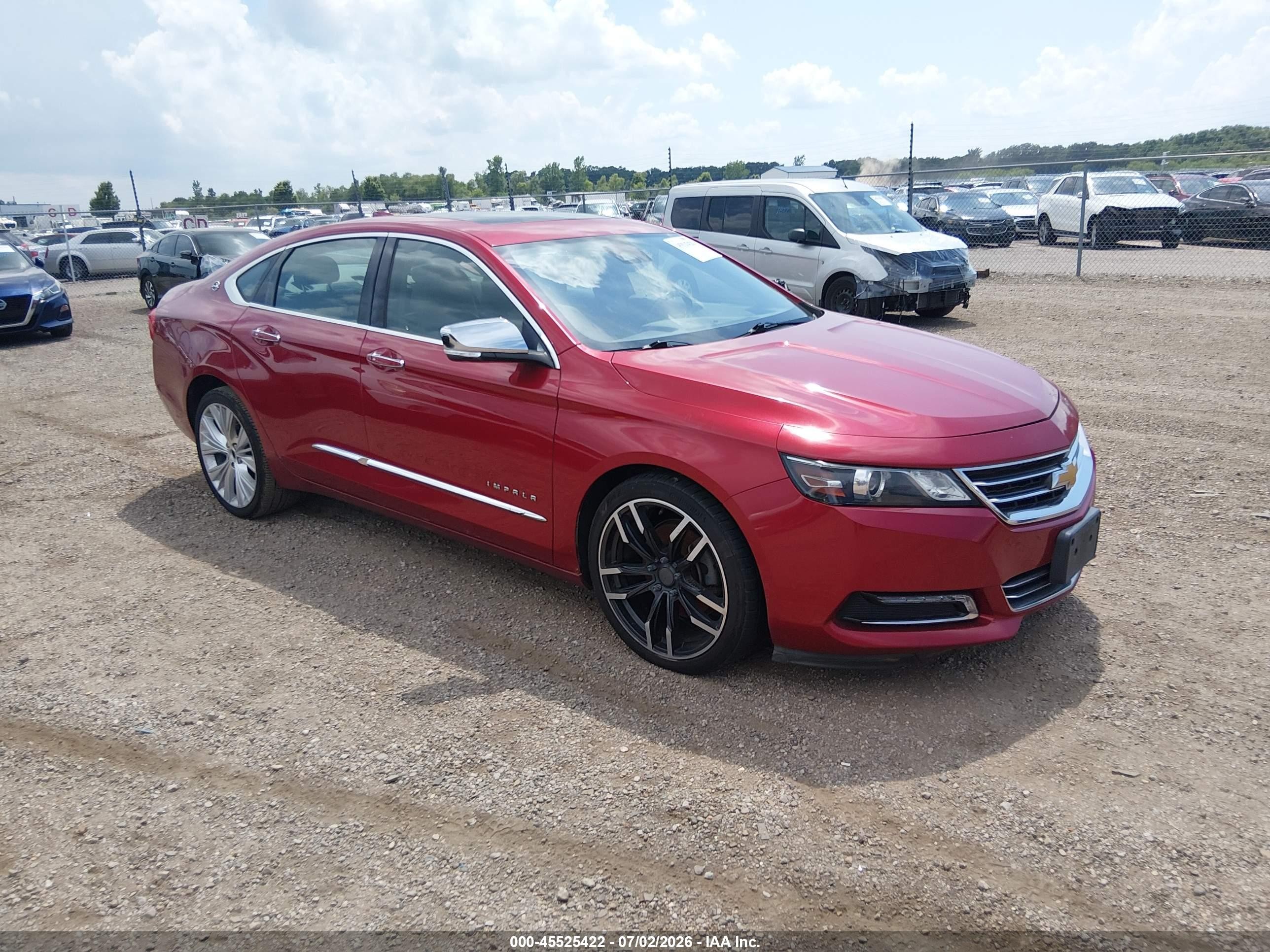 2015 Chevrolet Impala 2lz Red vin: 2G1165S39F9185647