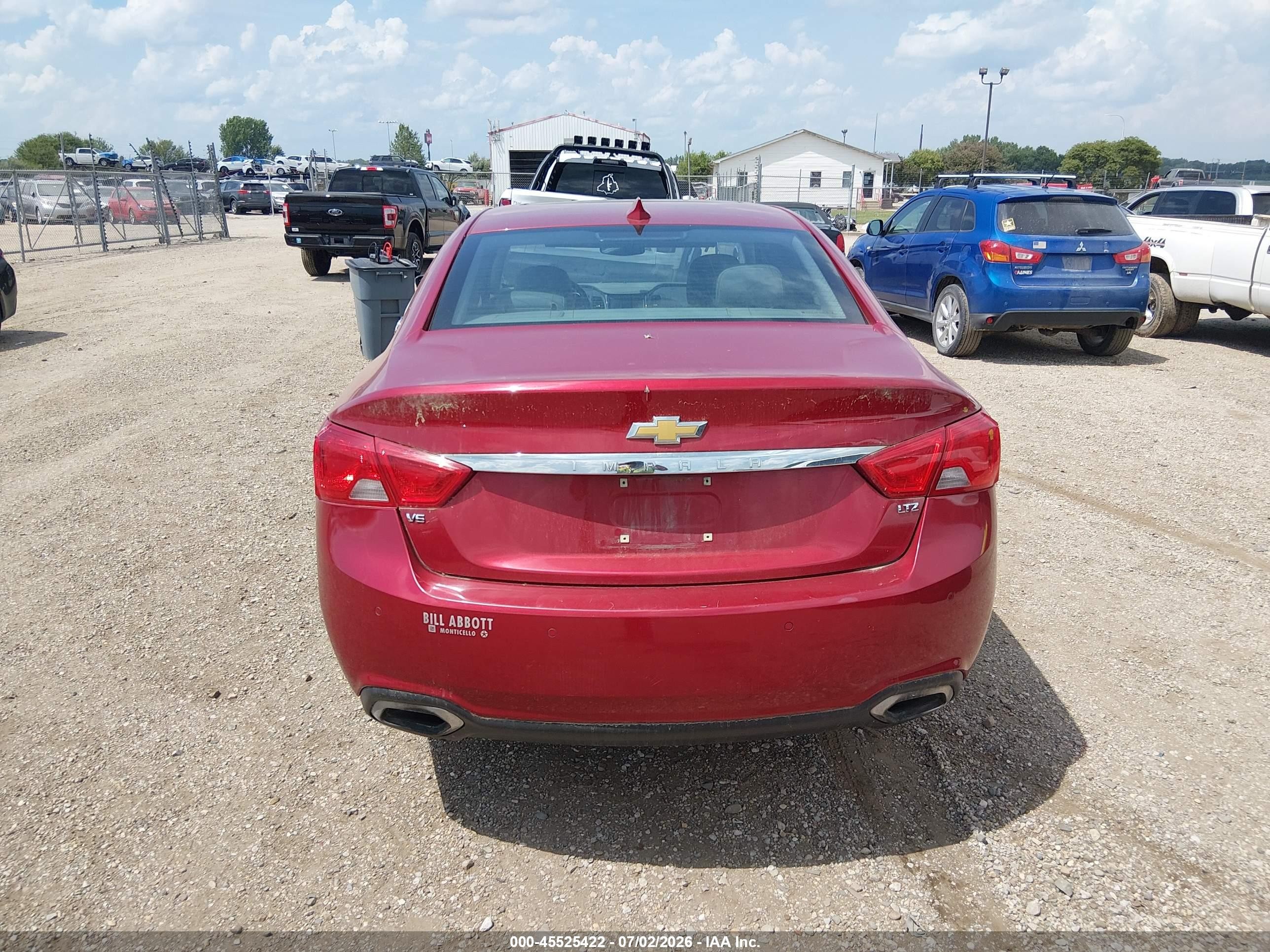 2015 Chevrolet Impala 2lz Red vin: 2G1165S39F9185647
