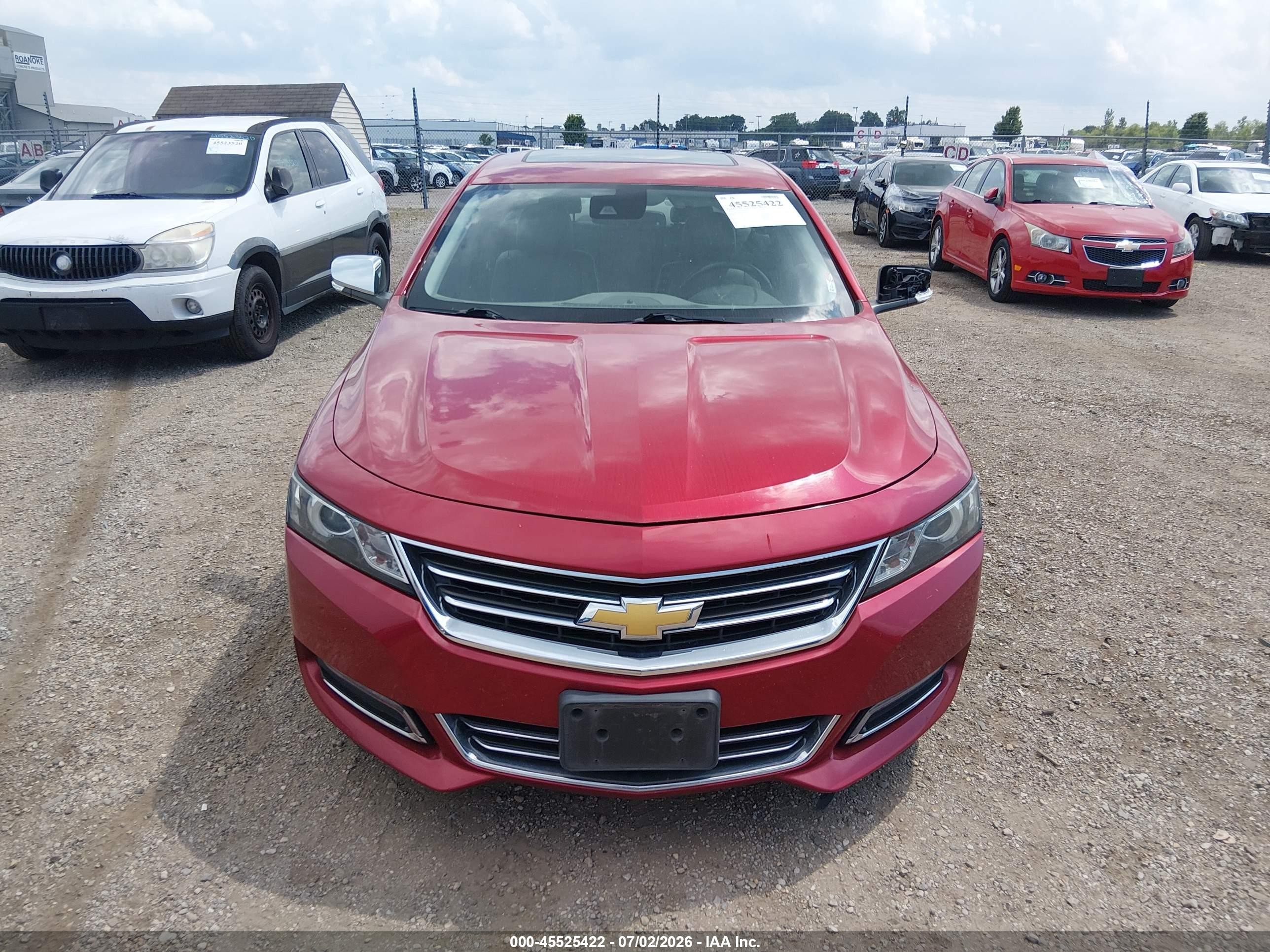 2015 Chevrolet Impala 2lz Red vin: 2G1165S39F9185647