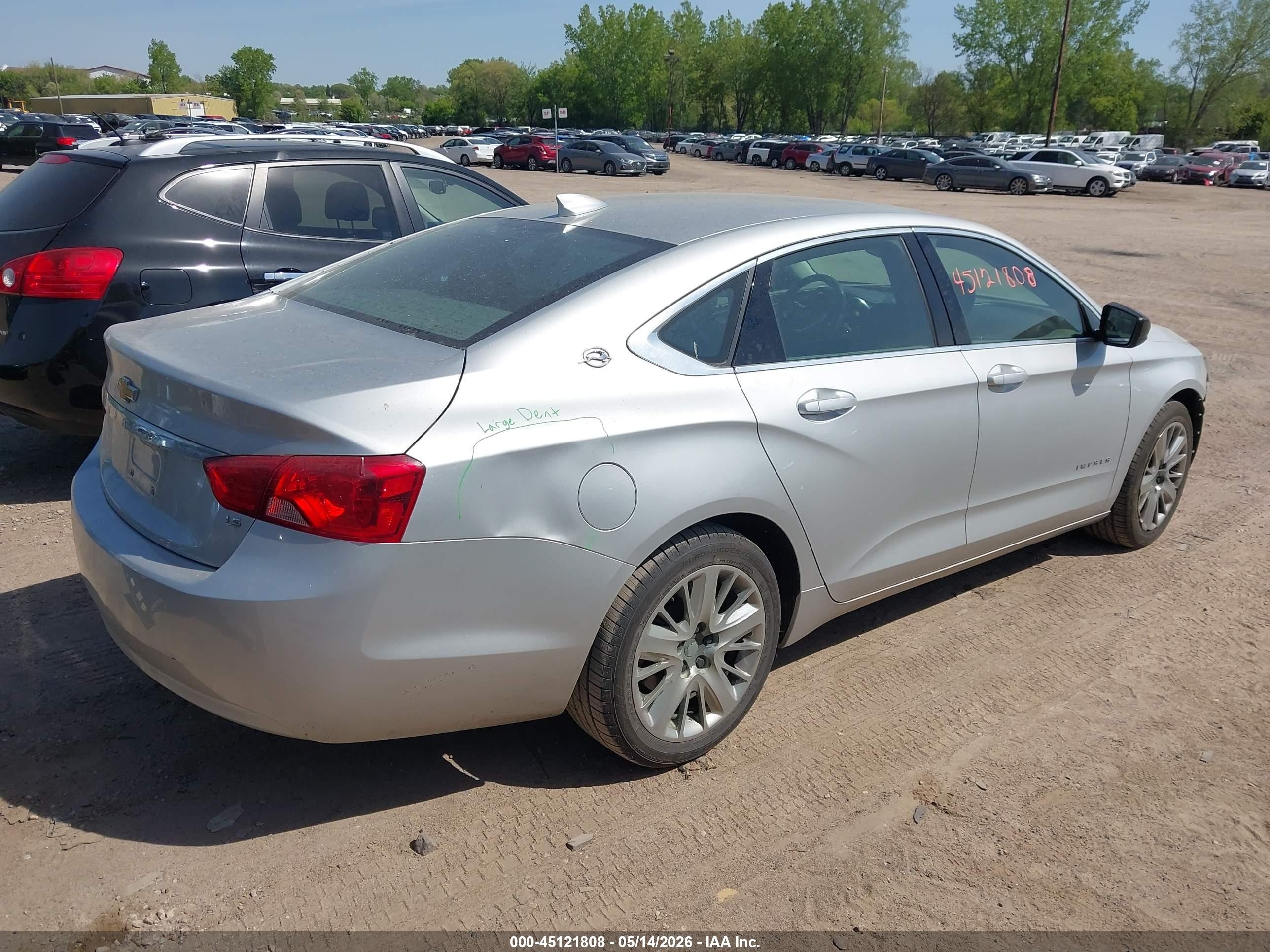 2016 Chevrolet Impala 1fl Silver vin: 2G11X5SA4G9184872