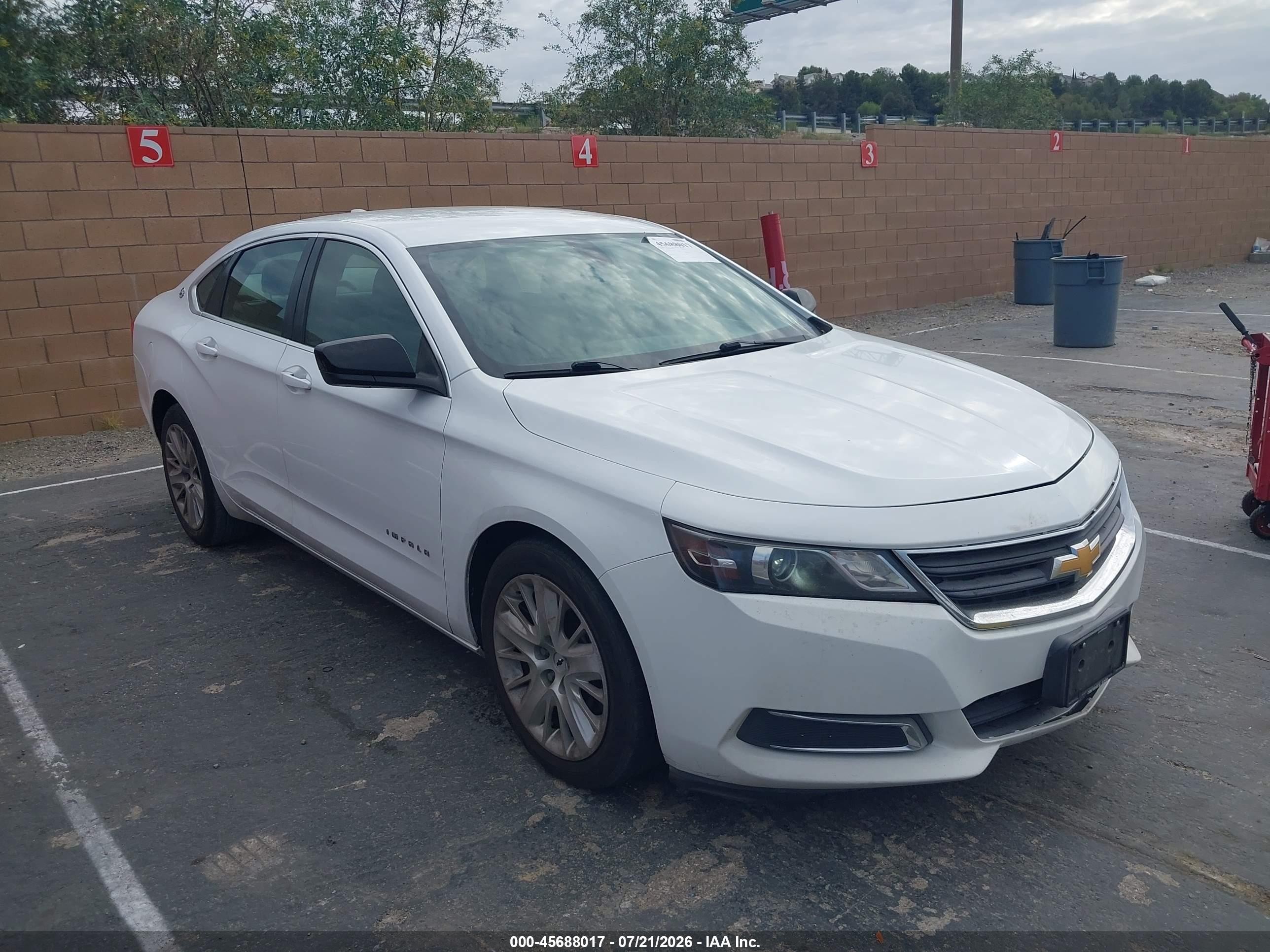 2015 Chevrolet Impala 1fl White vin: 2G11X5SL0F9189082