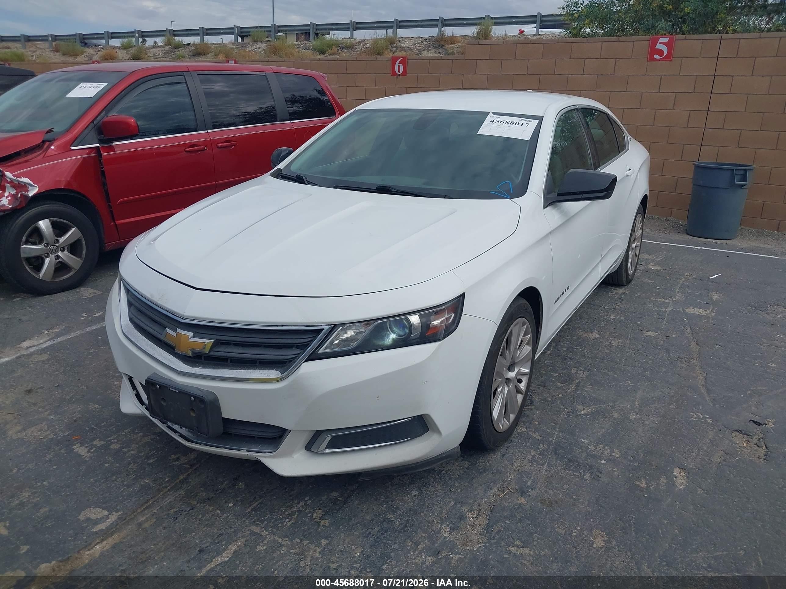 2015 Chevrolet Impala 1fl White vin: 2G11X5SL0F9189082