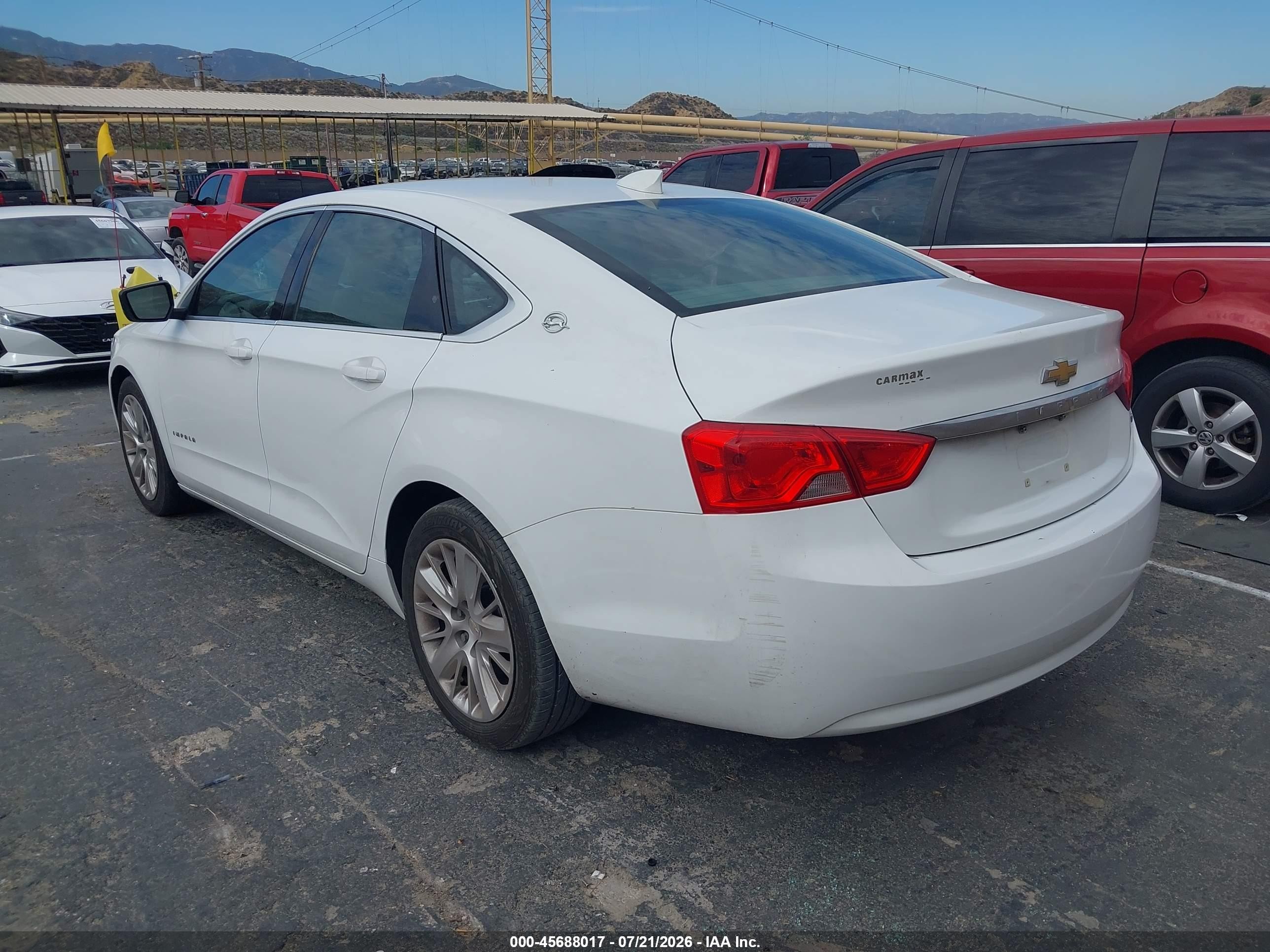 2015 Chevrolet Impala 1fl White vin: 2G11X5SL0F9189082