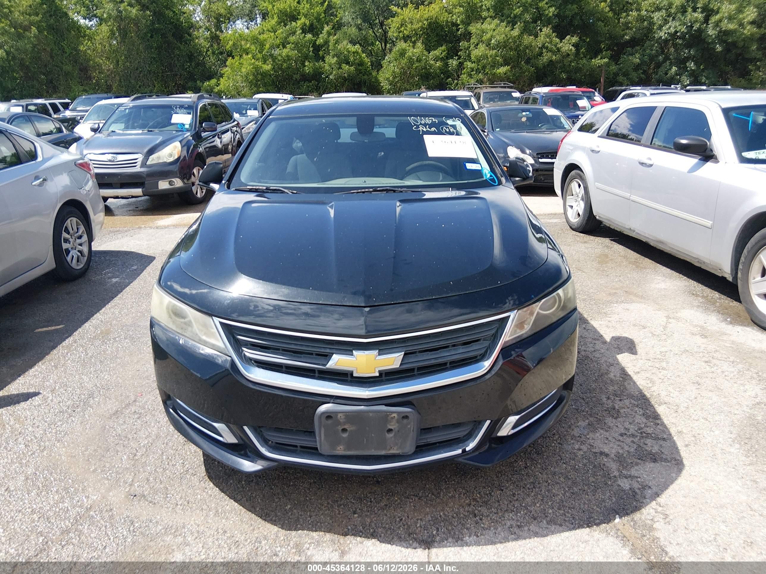 2015 Chevrolet Impala 1fl Black vin: 2G11X5SL9F9106183