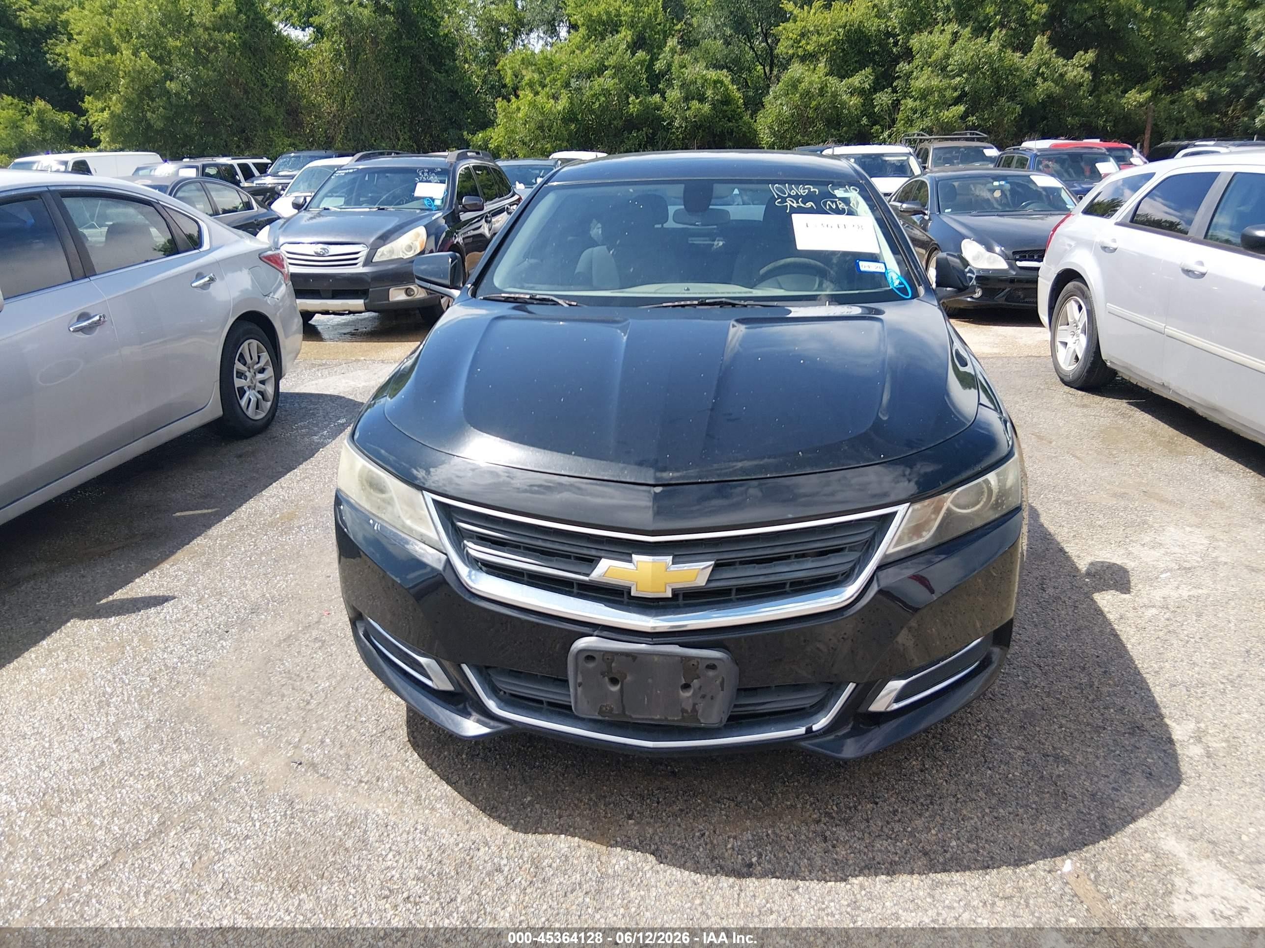 2015 Chevrolet Impala 1fl Black vin: 2G11X5SL9F9106183