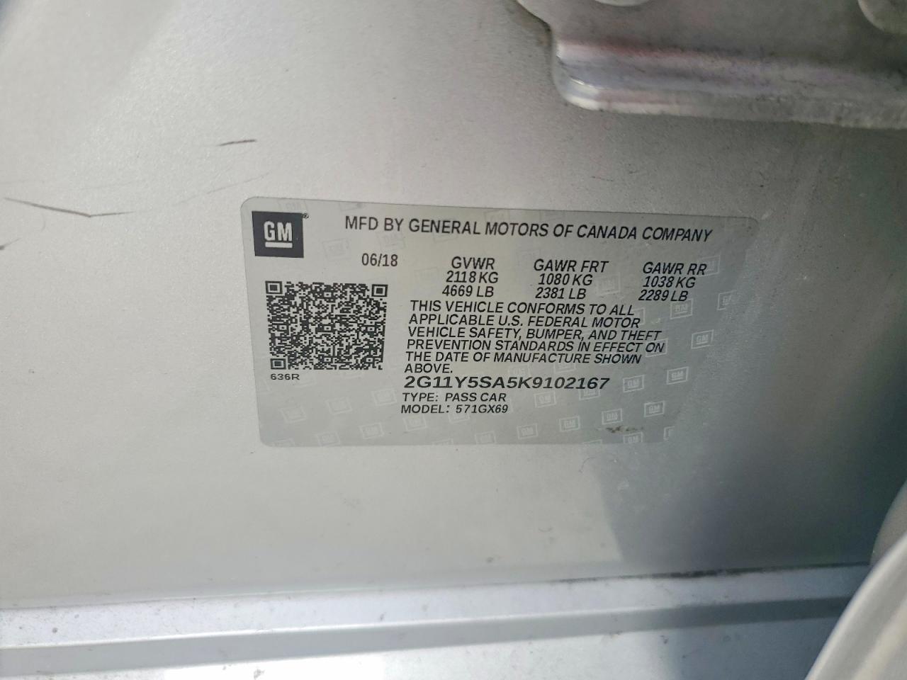 2019 Chevrolet Impala Ls Silver vin: 2G11Y5SA5K9102167