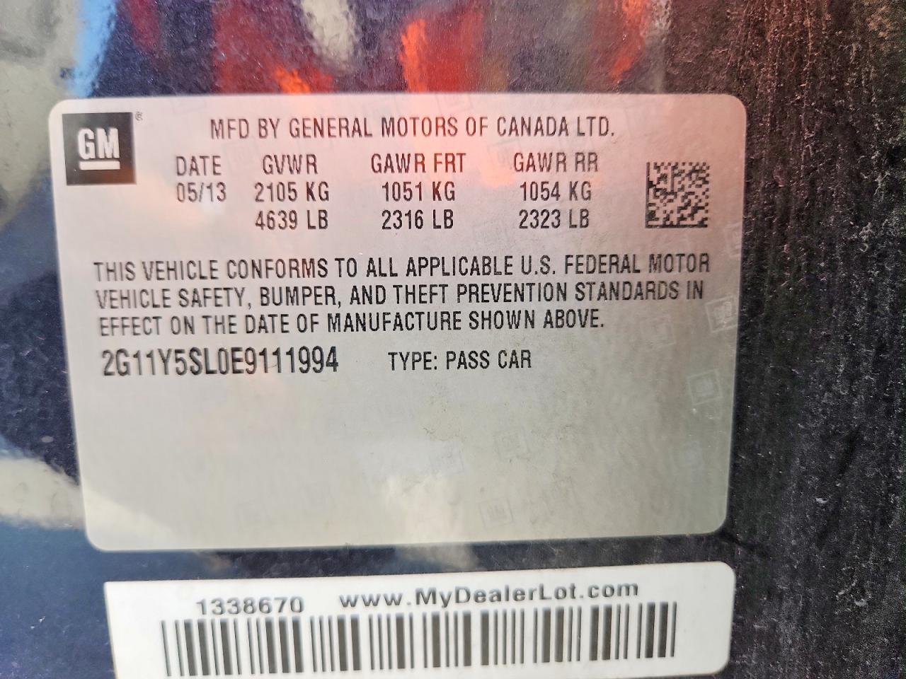 2014 Chevrolet Impala Ls Blue vin: 2G11Y5SL0E9111994