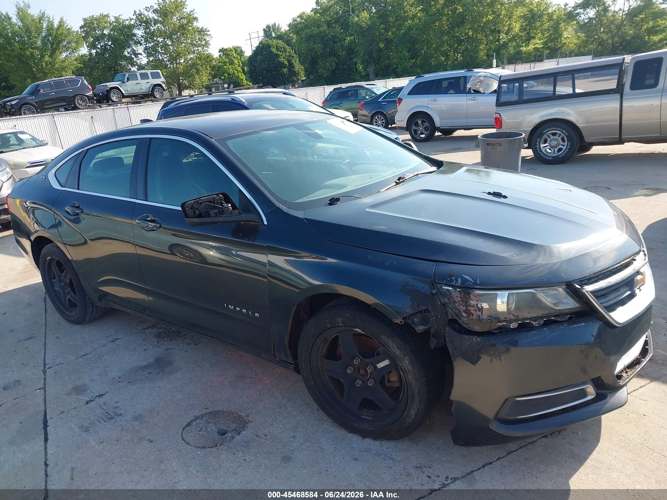 2015 Chevrolet Impala Ls Black vin: 2G11Z5SL2F9113695