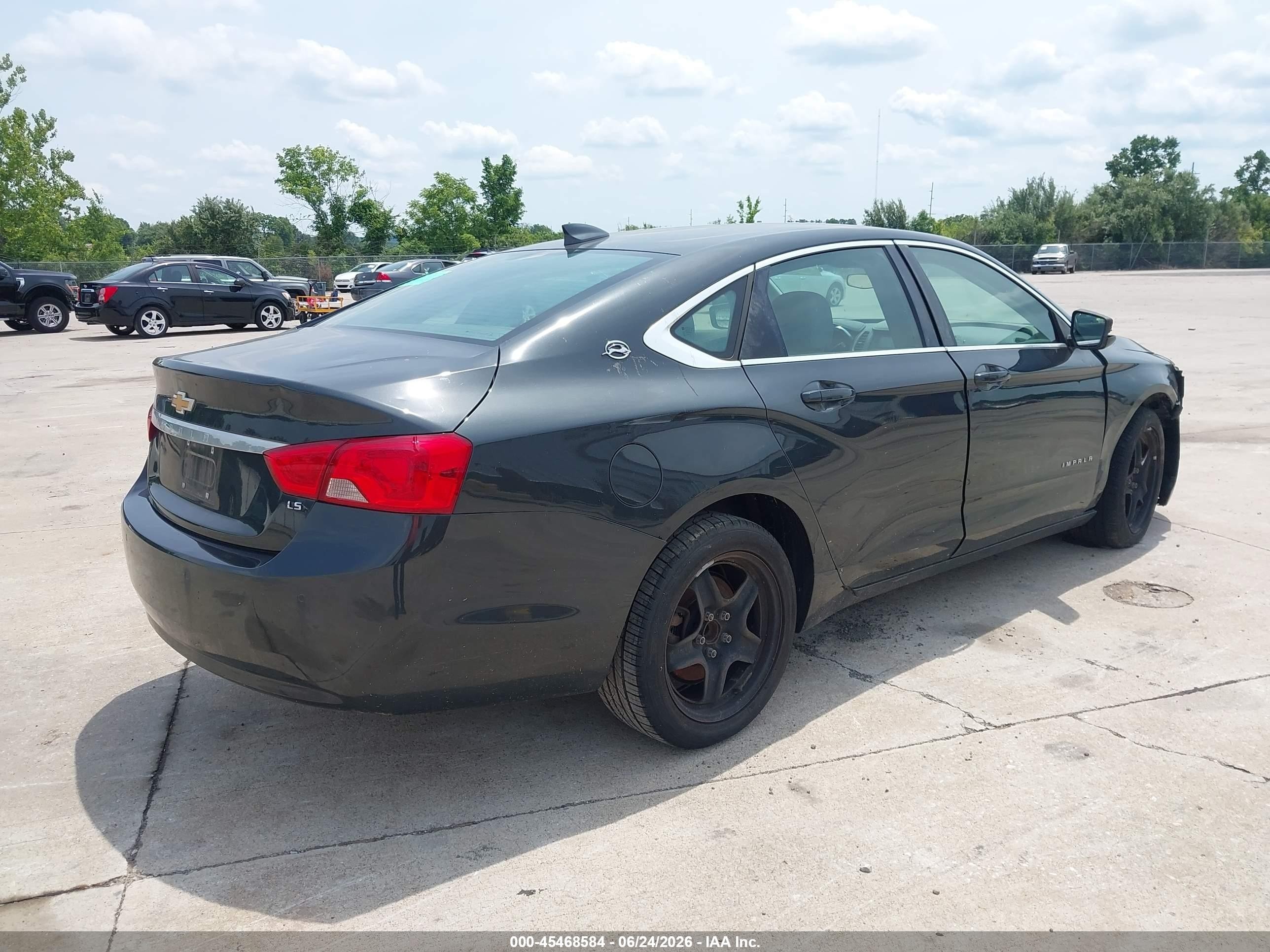 2015 Chevrolet Impala Ls Black vin: 2G11Z5SL2F9113695