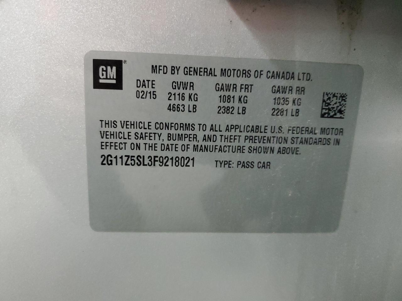 2015 Chevrolet Impala Ls Silver vin: 2G11Z5SL3F9218021