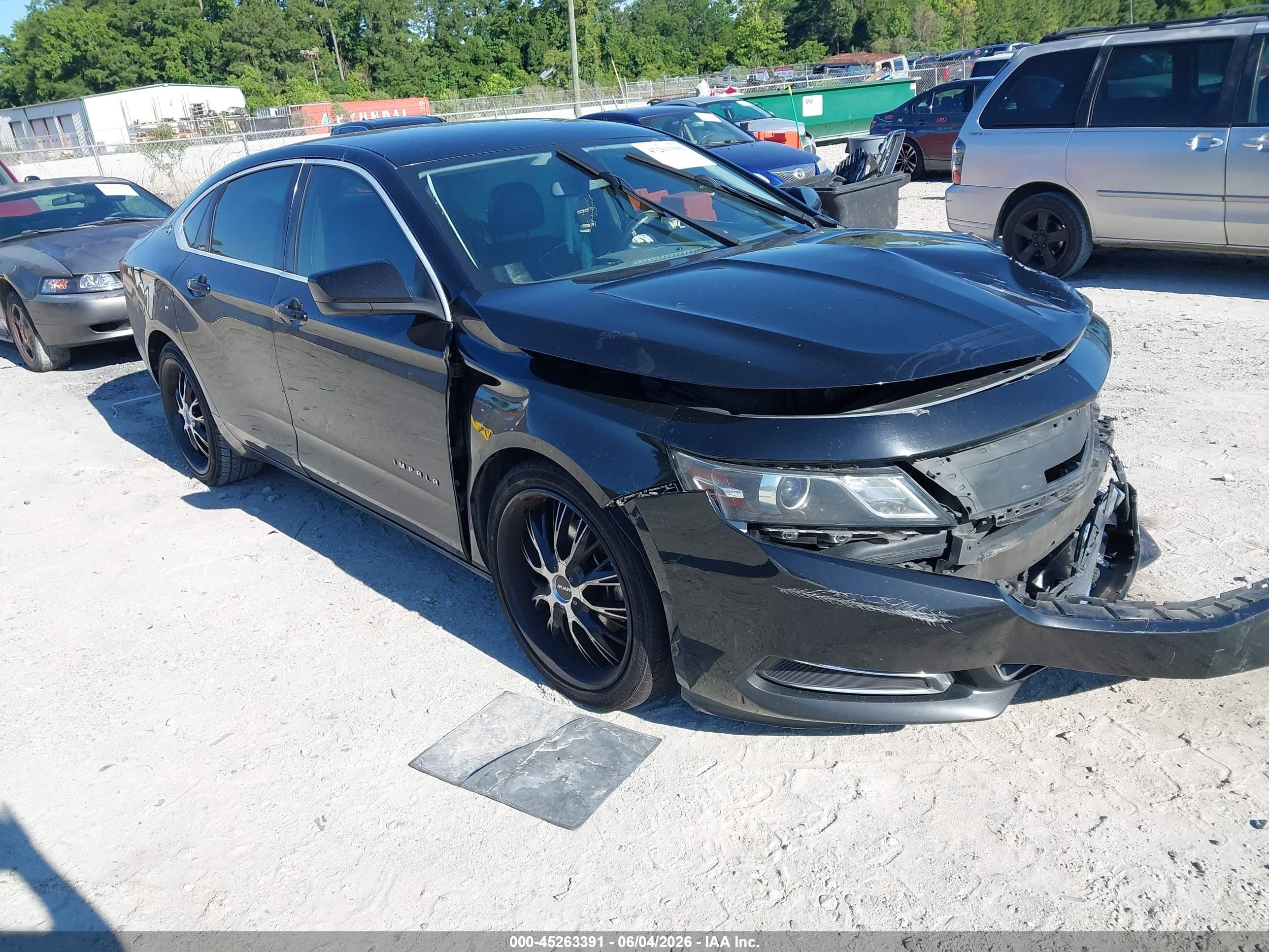 2015 Chevrolet Impala Ls Black vin: 2G11Z5SL3F9247051