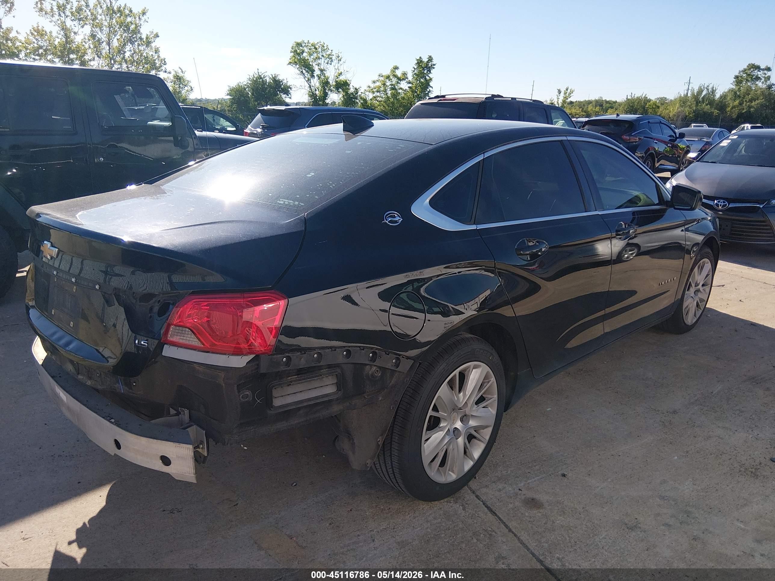 2015 Chevrolet Impala Ls Black vin: 2G11Z5SL4F9293889