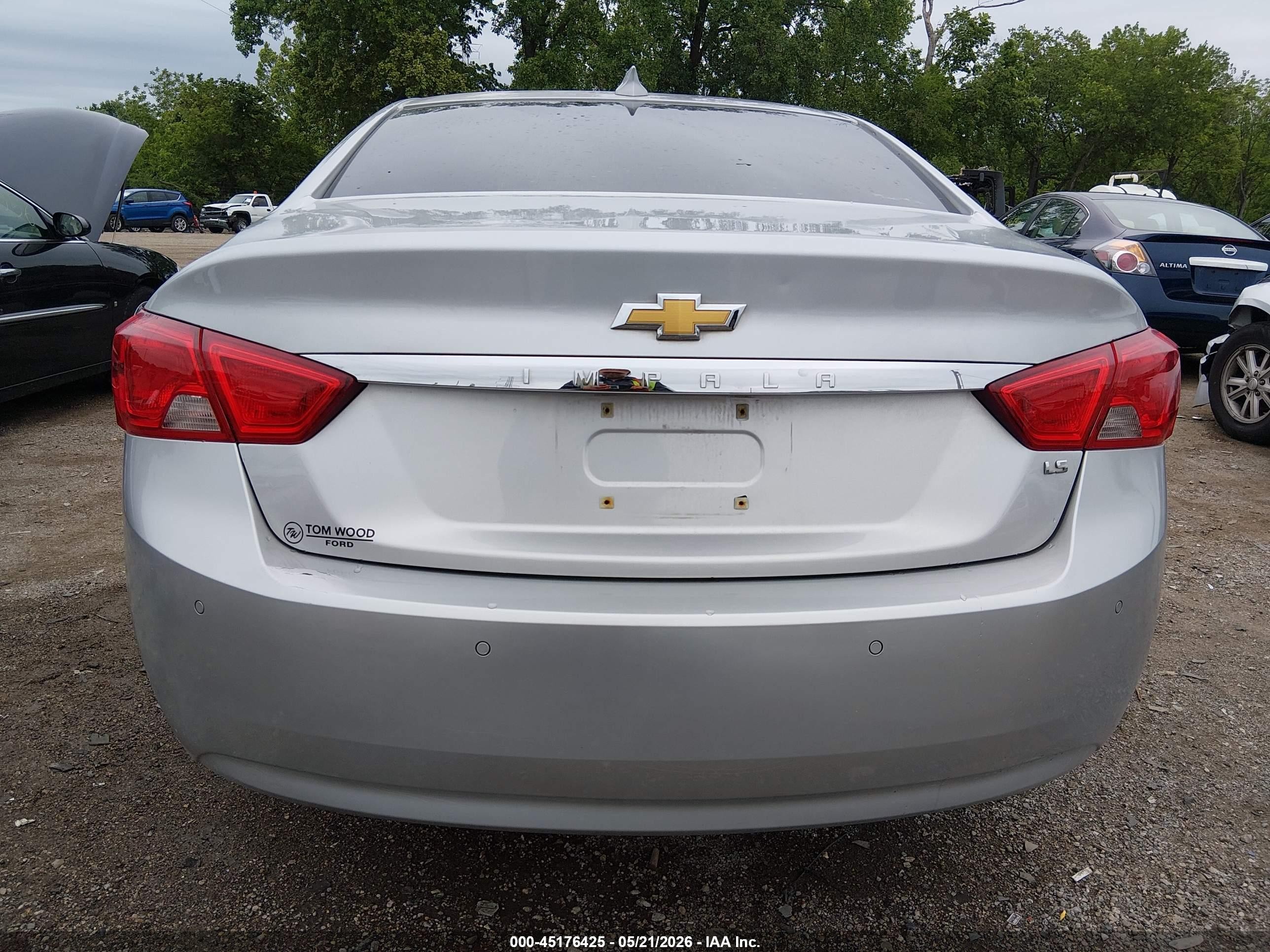 2015 Chevrolet Impala Ls Silver vin: 2G11Z5SL5F9143337