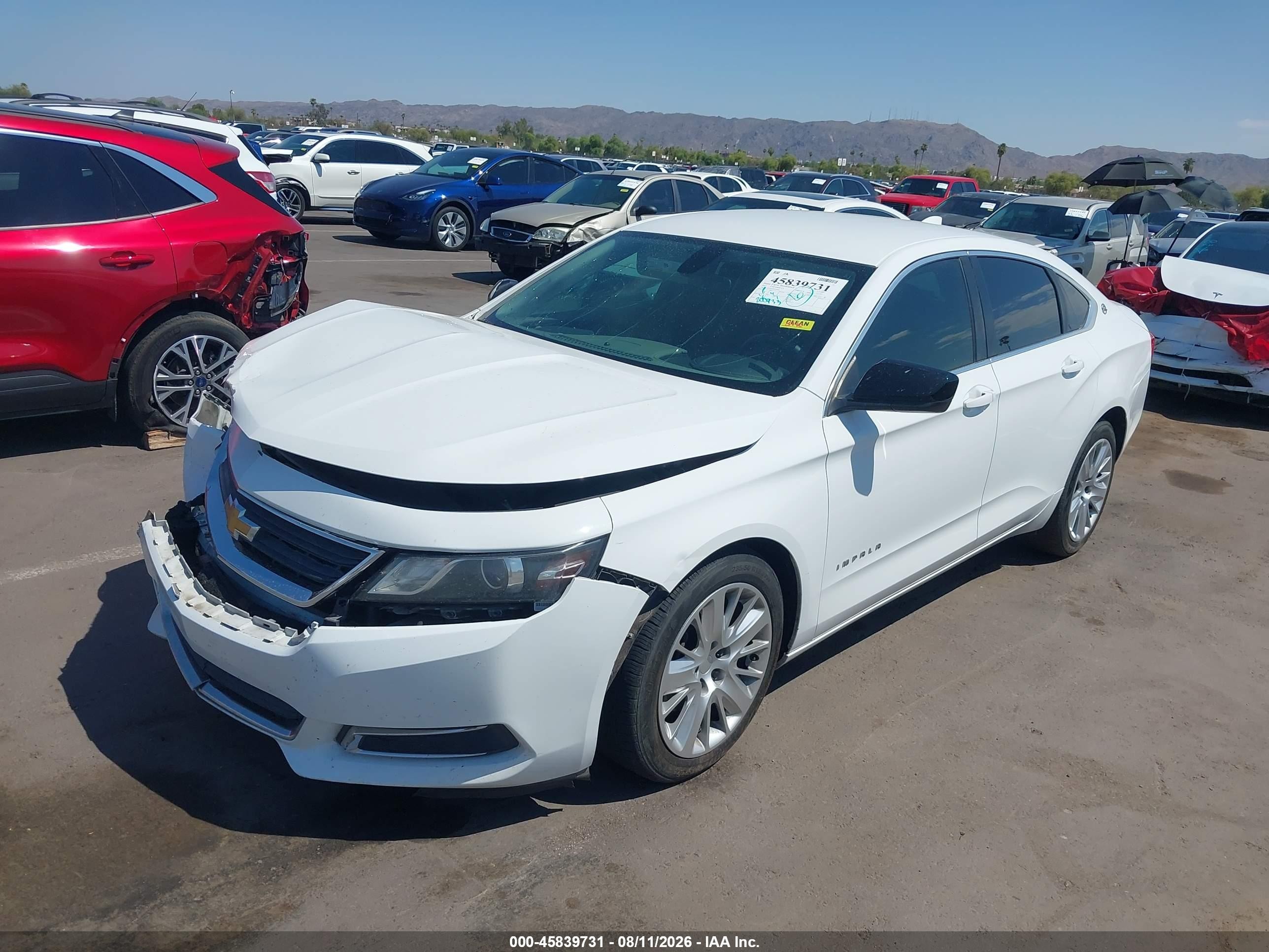 2015 Chevrolet Impala Ls White vin: 2G11Z5SL6F9246007