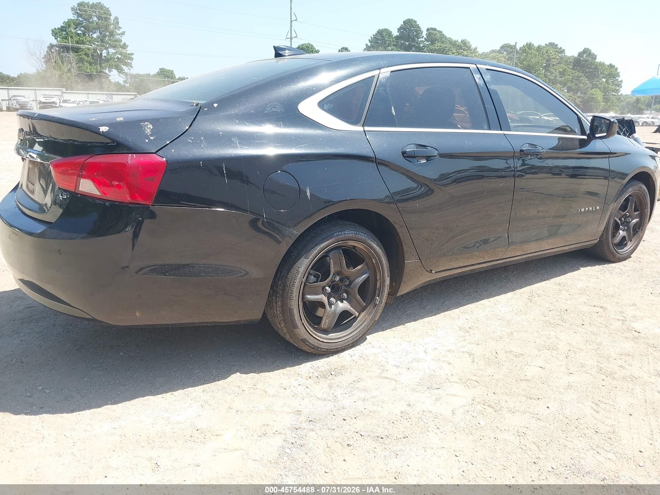 2015 Chevrolet Impala Ls Black vin: 2G11Z5SL7F9194600
