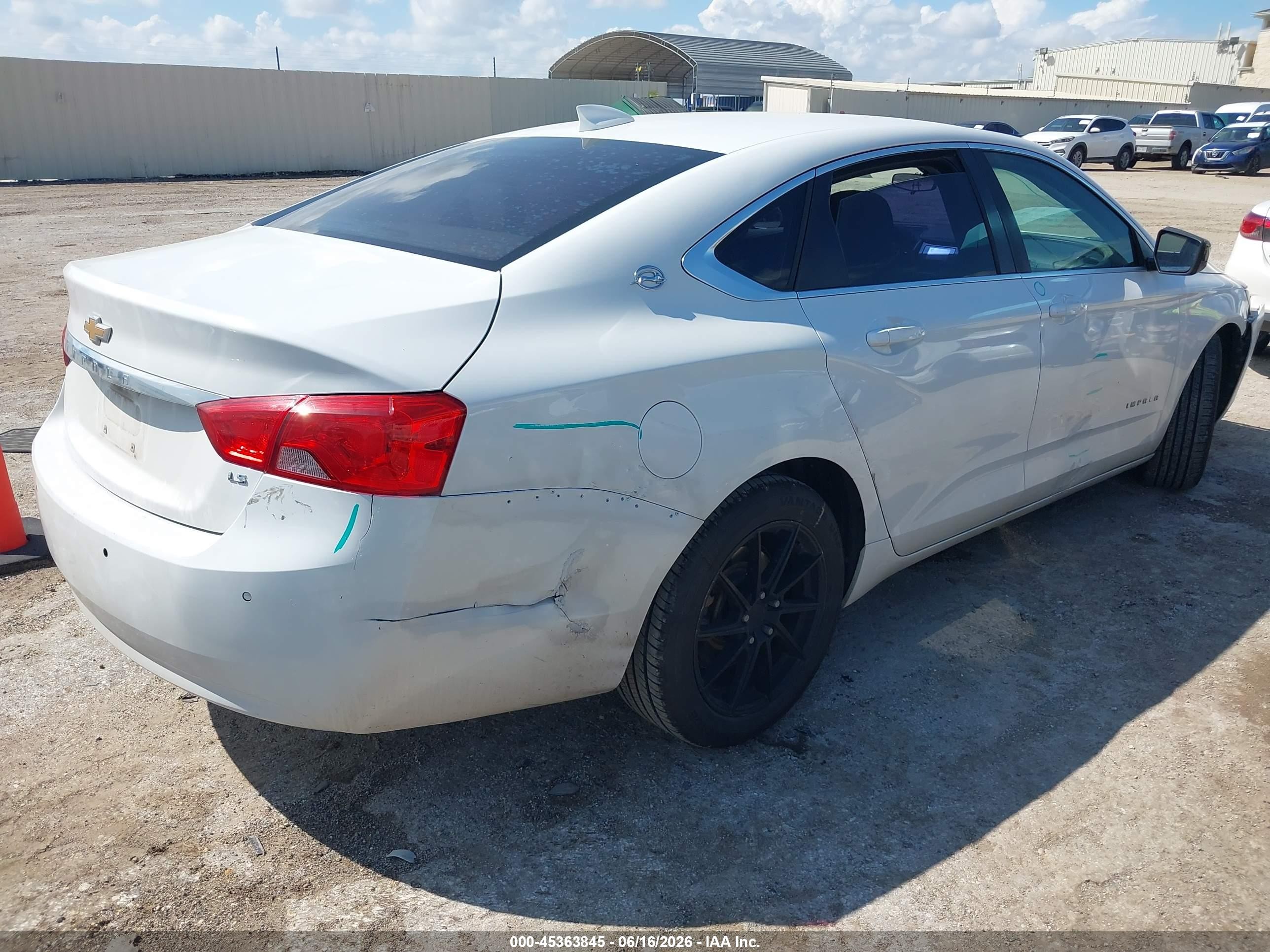 2015 Chevrolet Impala Ls White vin: 2G11Z5SL8F9289778