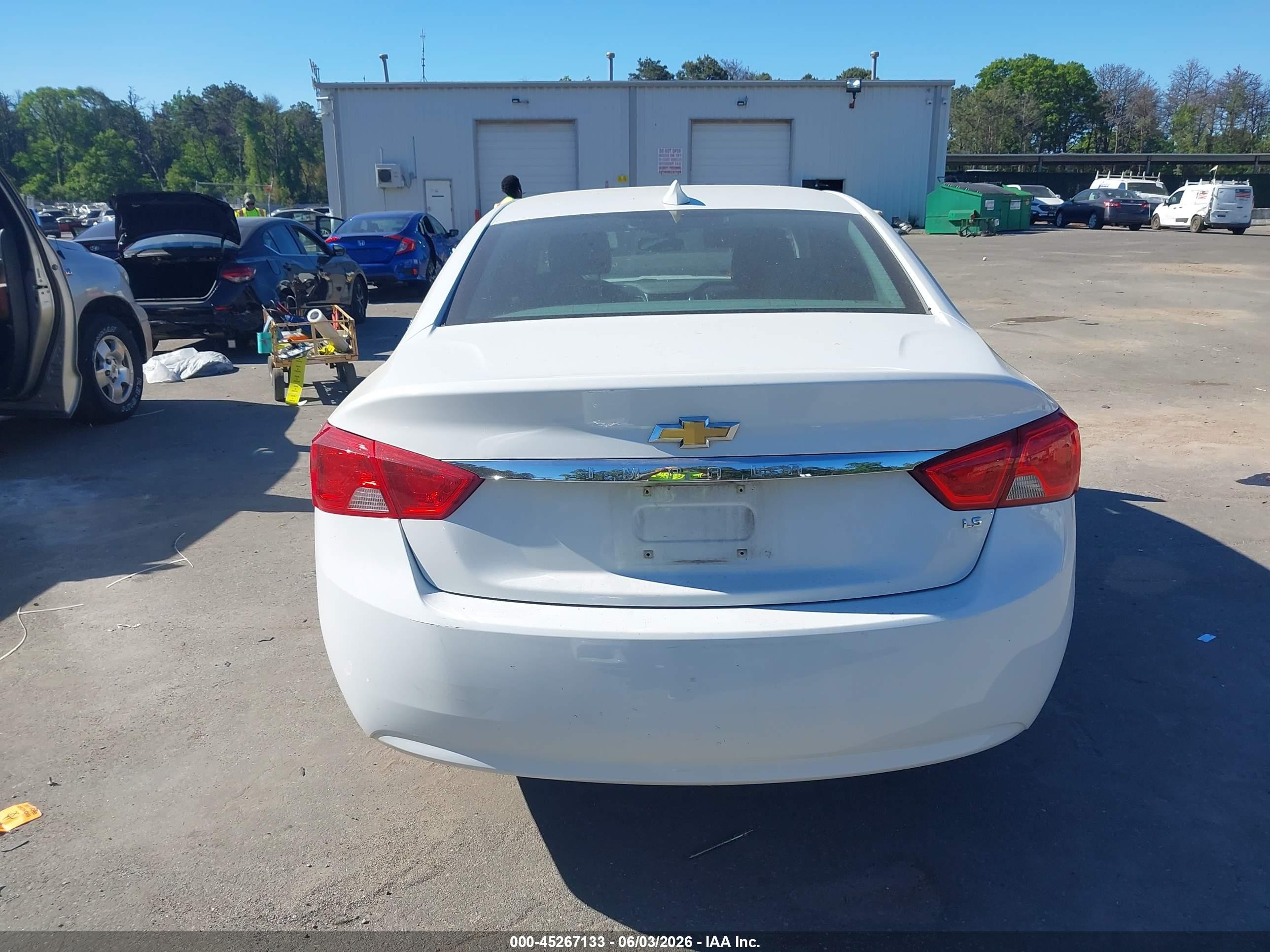 2015 Chevrolet Impala Ls White vin: 2G11Z5SL9F9241187