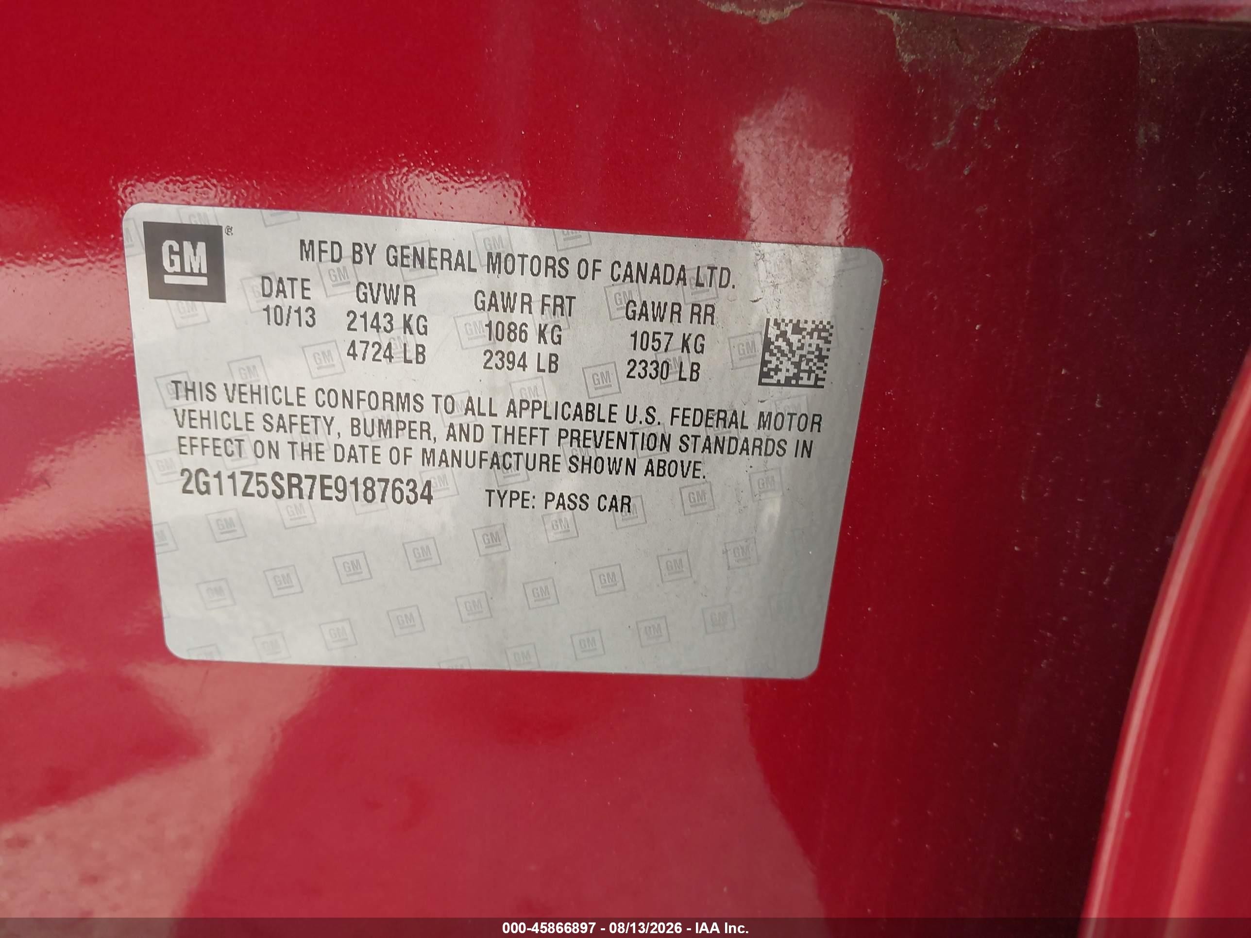 2014 Chevrolet Impala Ls Eco Red vin: 2G11Z5SR7E9187634