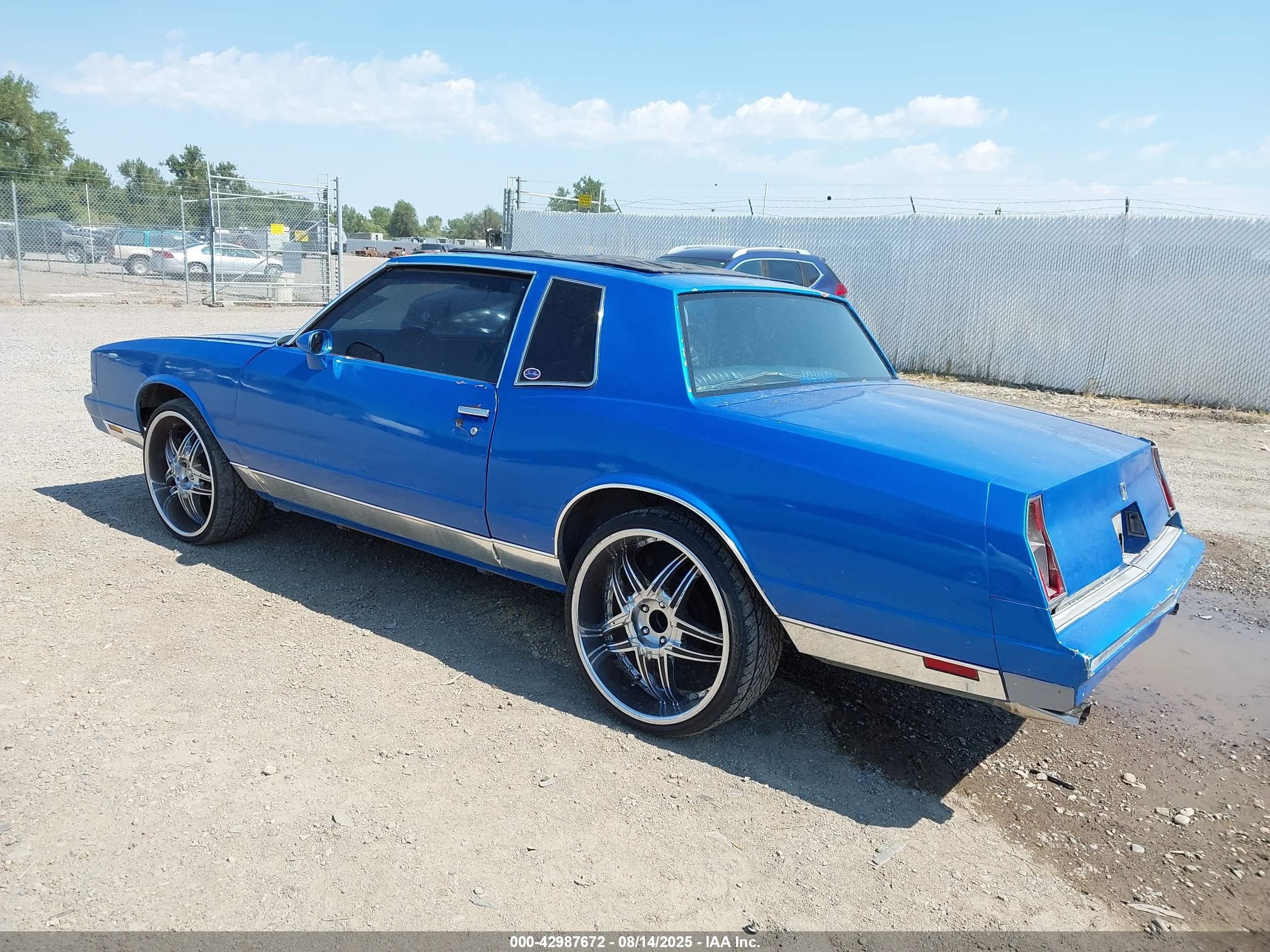 1981 Chevrolet Monte Carlo   Blue vin: 2G1AZ37J8B1451493