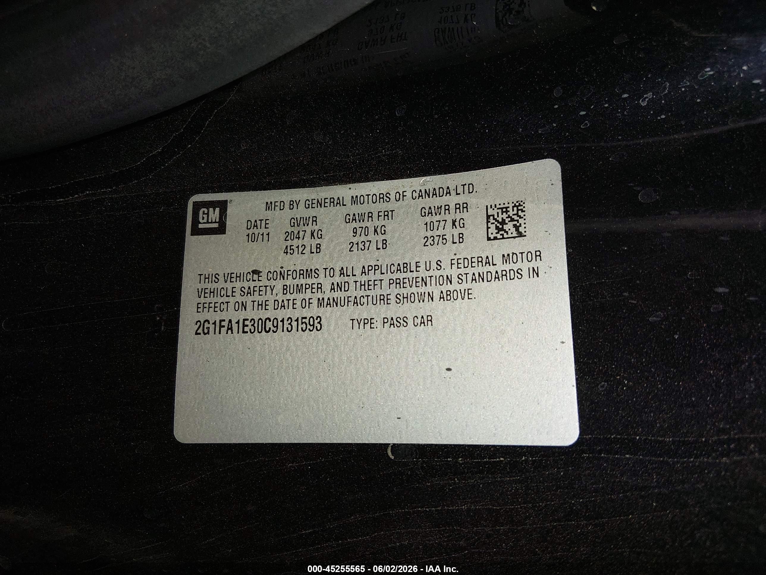 2012 Chevrolet Camaro 2ls Black vin: 2G1FA1E30C9131593