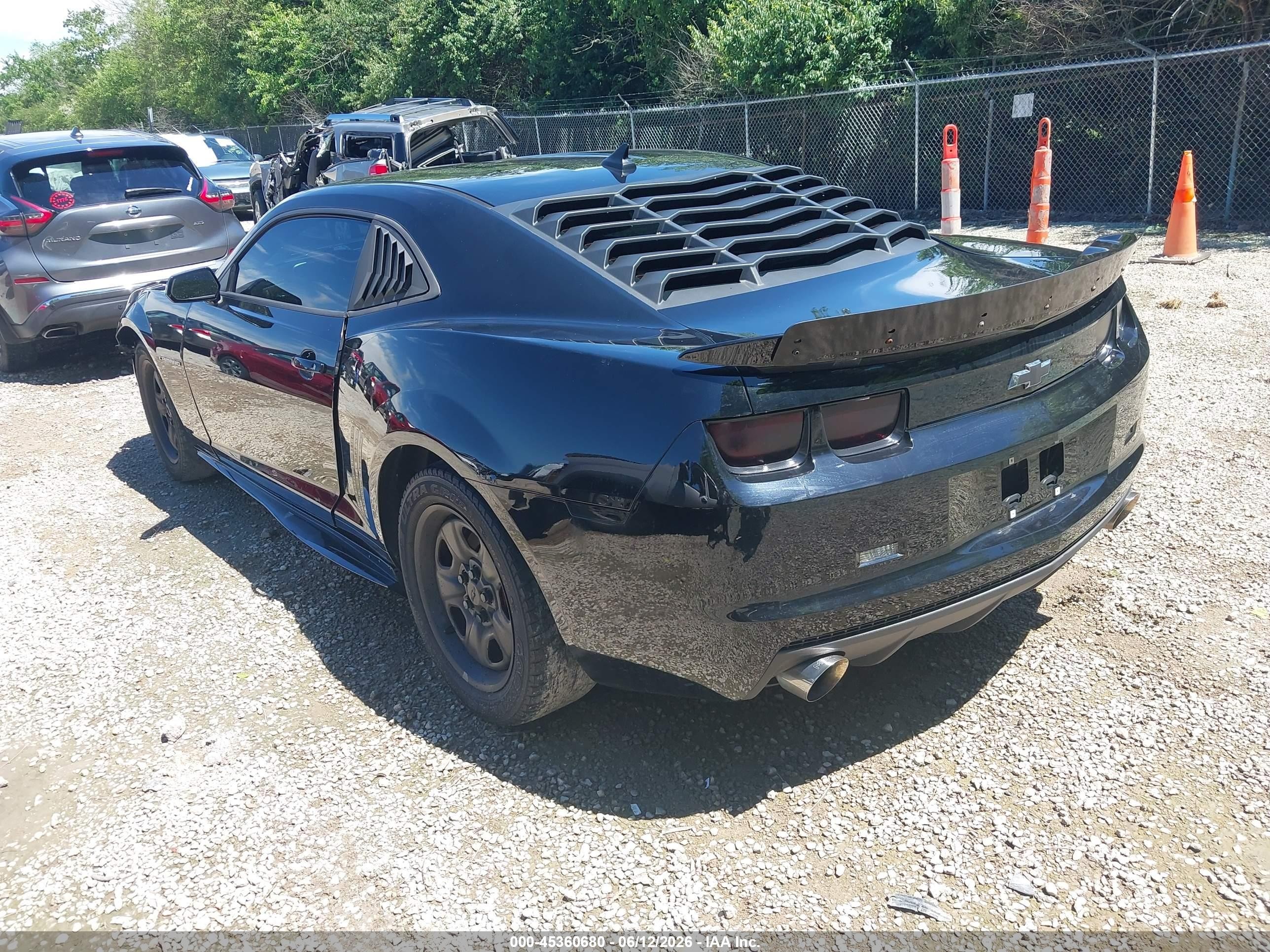 2012 Chevrolet Camaro 2ls Black vin: 2G1FA1E30C9163945