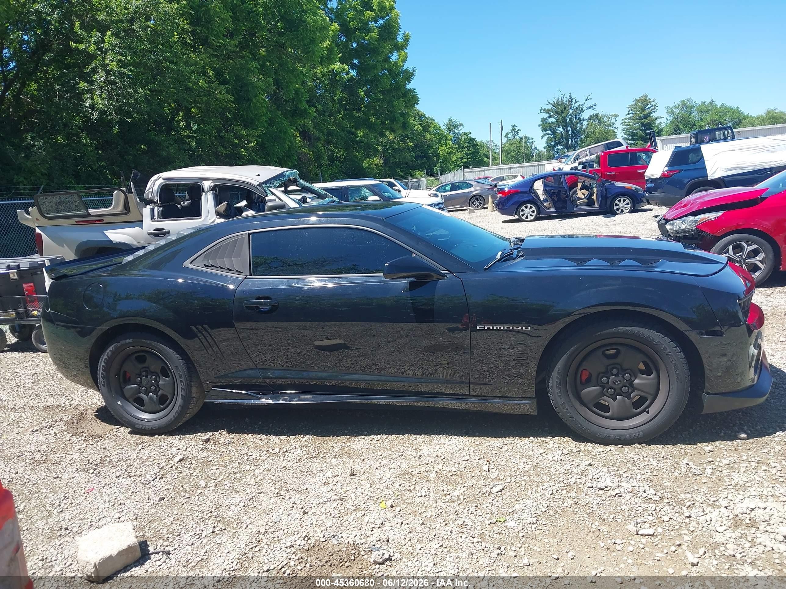 2012 Chevrolet Camaro 2ls Black vin: 2G1FA1E30C9163945