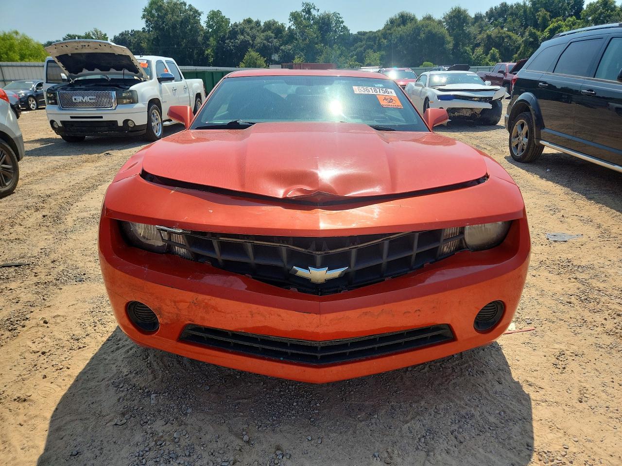 2013 Chevrolet Camaro Ls Orange vin: 2G1FA1E30D9202180