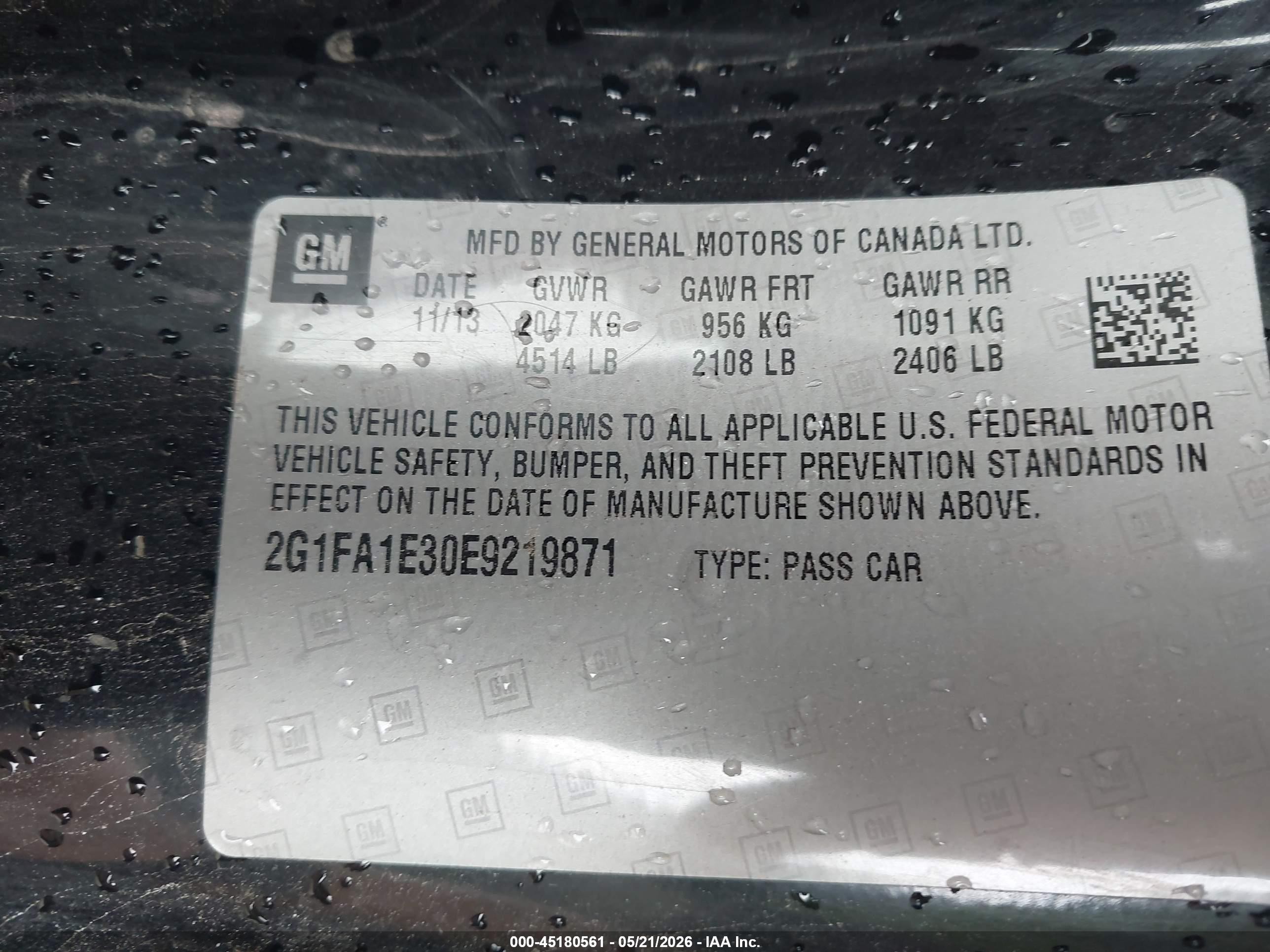 2014 Chevrolet Camaro 2ls Black vin: 2G1FA1E30E9219871