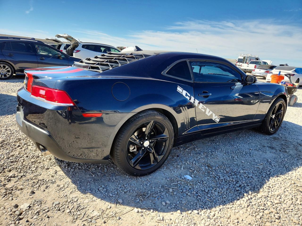 2014 Chevrolet Camaro Ls Blue vin: 2G1FA1E30E9290018