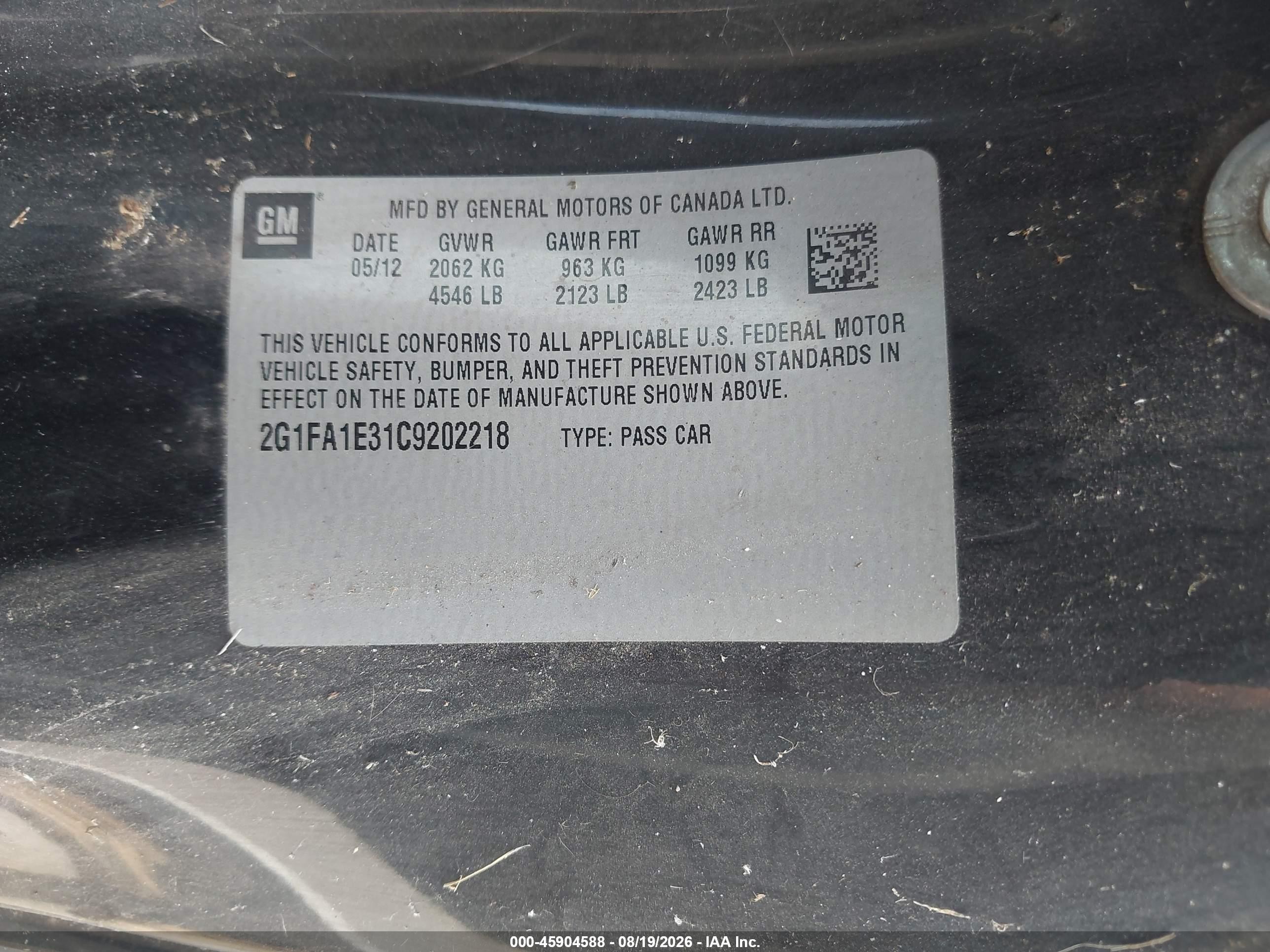 2012 Chevrolet Camaro 2ls Black vin: 2G1FA1E31C9202218