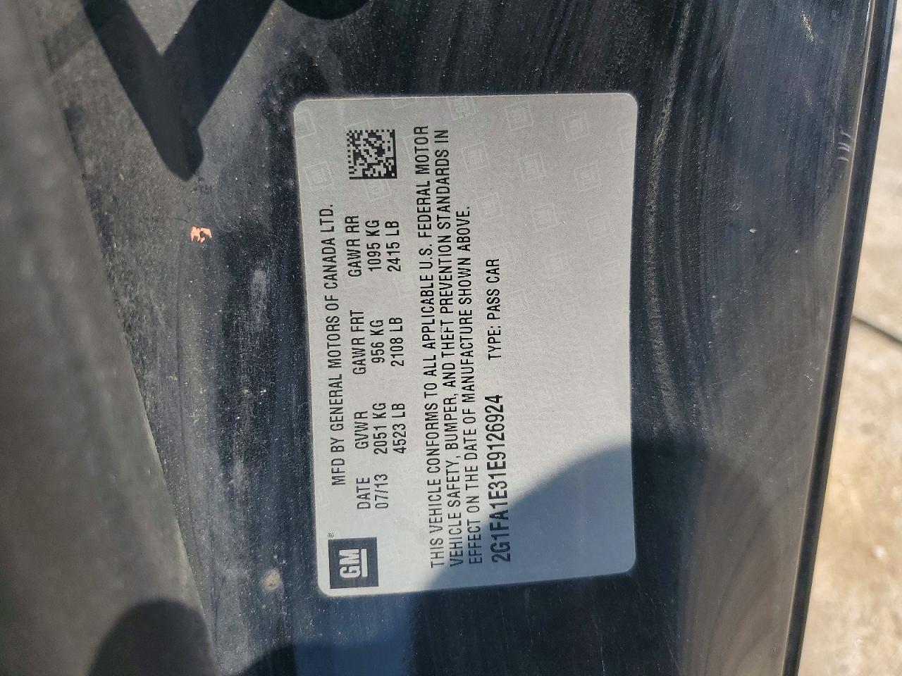 2014 Chevrolet Camaro Ls Черный vin: 2G1FA1E31E9126924