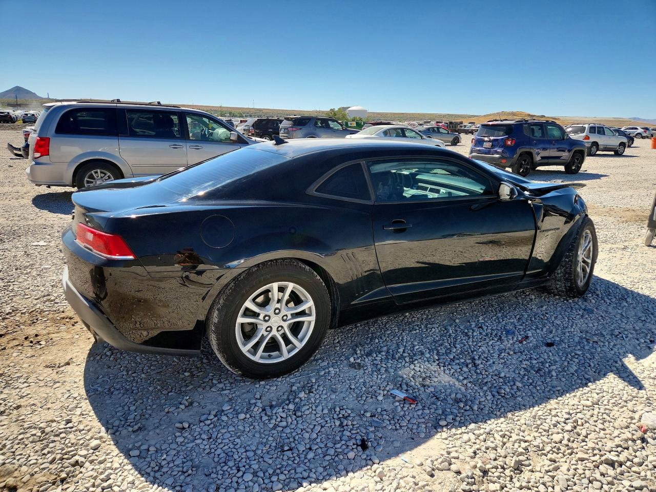 2014 Chevrolet Camaro Ls Black vin: 2G1FA1E31E9225596