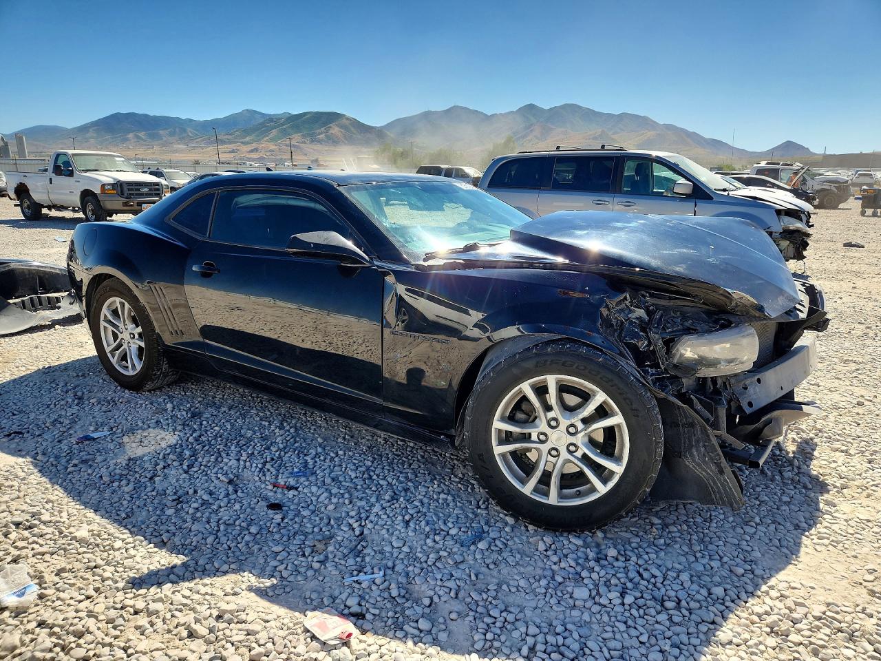 2014 Chevrolet Camaro Ls Black vin: 2G1FA1E31E9225596