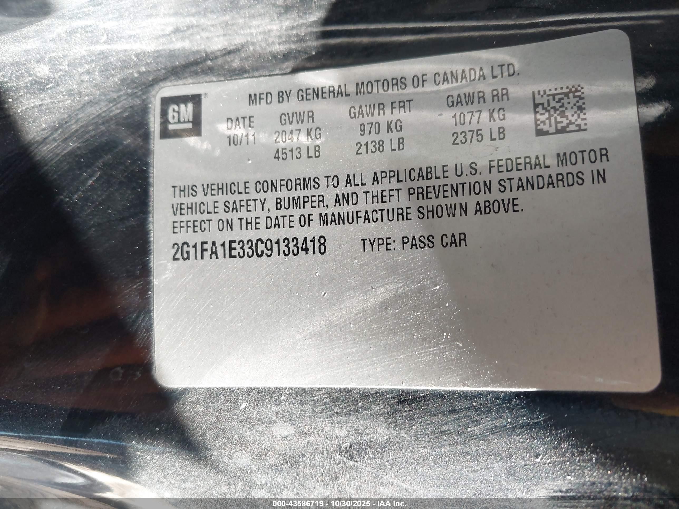 2012 Chevrolet Camaro 2ls Black vin: 2G1FA1E33C9133418